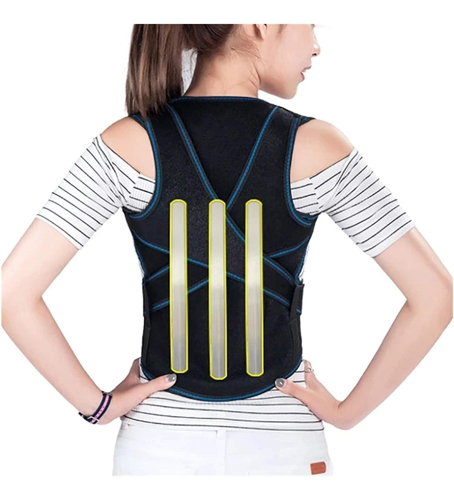 Adjustable Posture Corrector Medical Bar Belt Brace Back Brace Upper Back Pain Relief Improve Bad Posture Spine Shoulder Support Tools - Buy Online on GoSupps.com