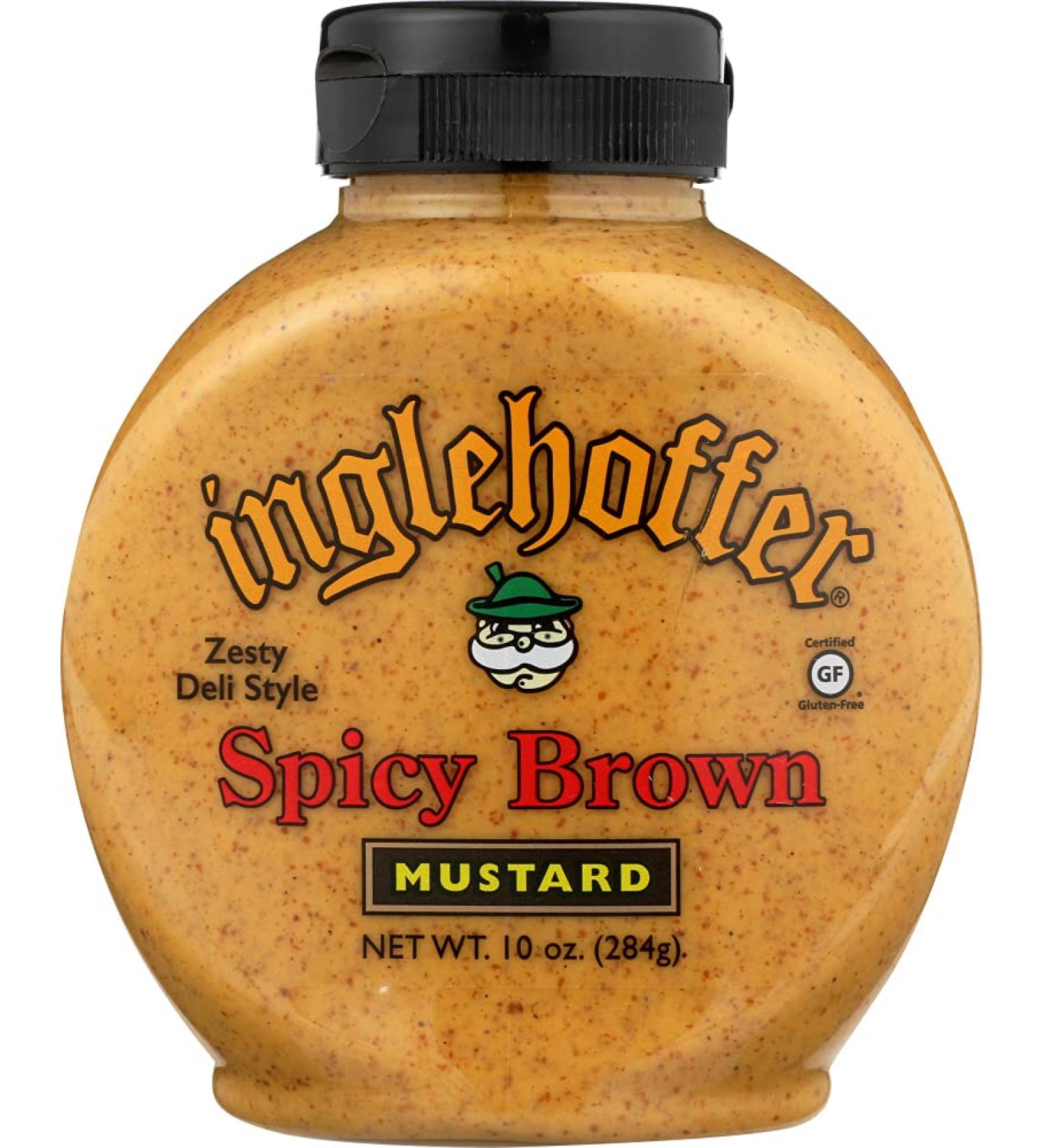 Inglehoffer Spicy Brown Mustard Squeeze (6 Pack, 10 Oz Each) - Buy Online on GoSupps.com