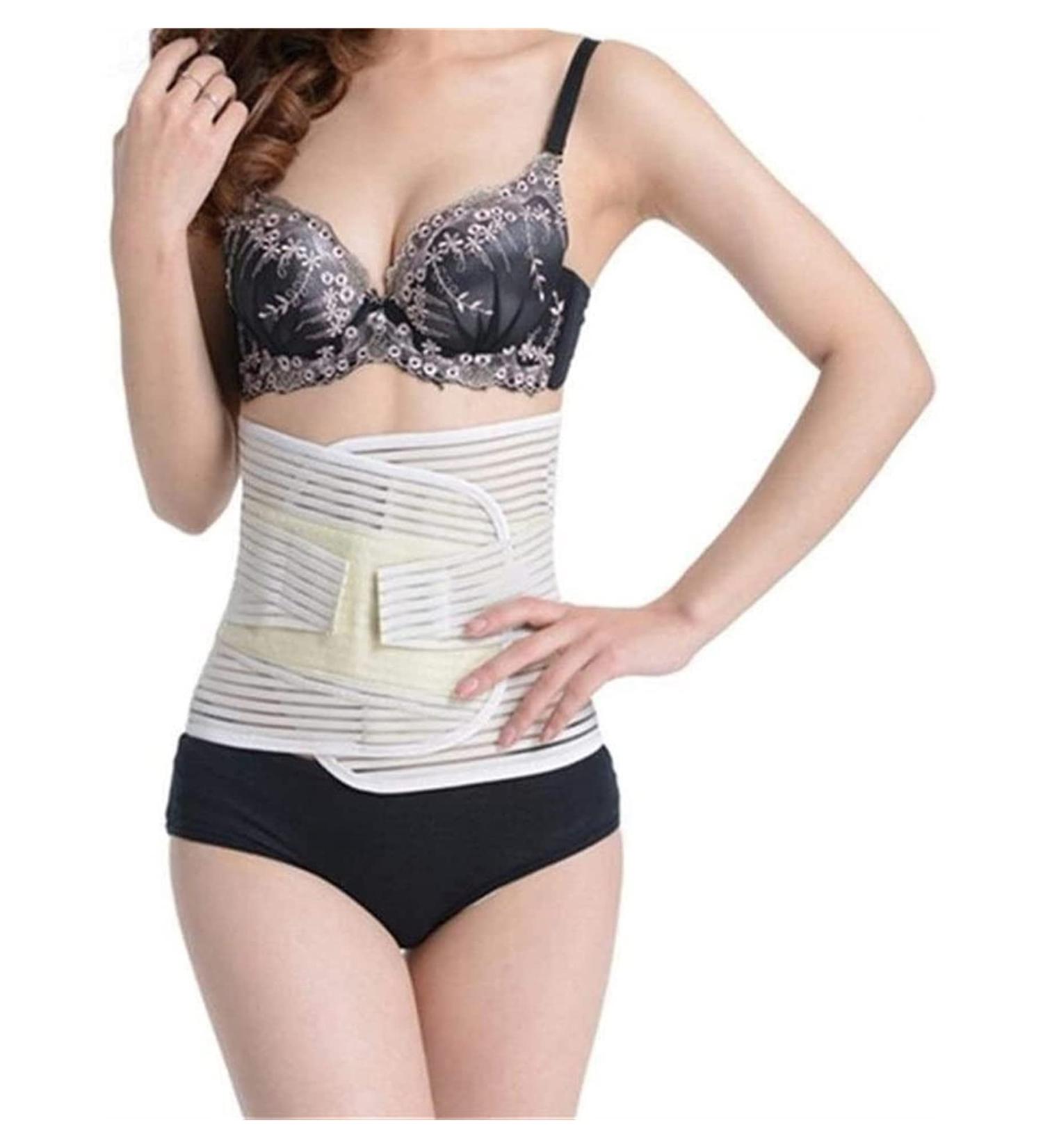 Breathable Lumbar Support Belly Belt for Men & Women - Gray L Waist Trainer & Back Support Corset - Buy Online on GoSupps.com