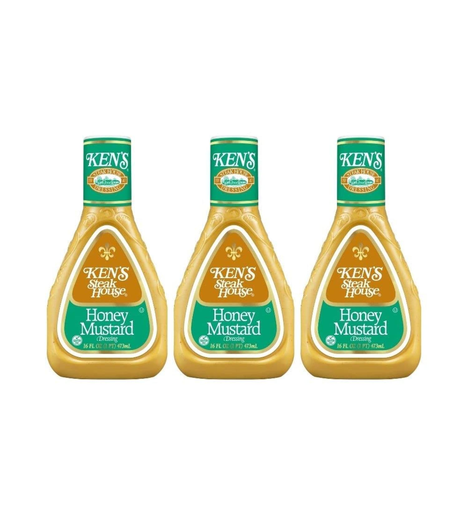Ken's Steak House Honey Mustard Dressing 16 Fl Oz - Pack of 3 | Delicious Flavor | Shop Now! - Buy Online on GoSupps.com