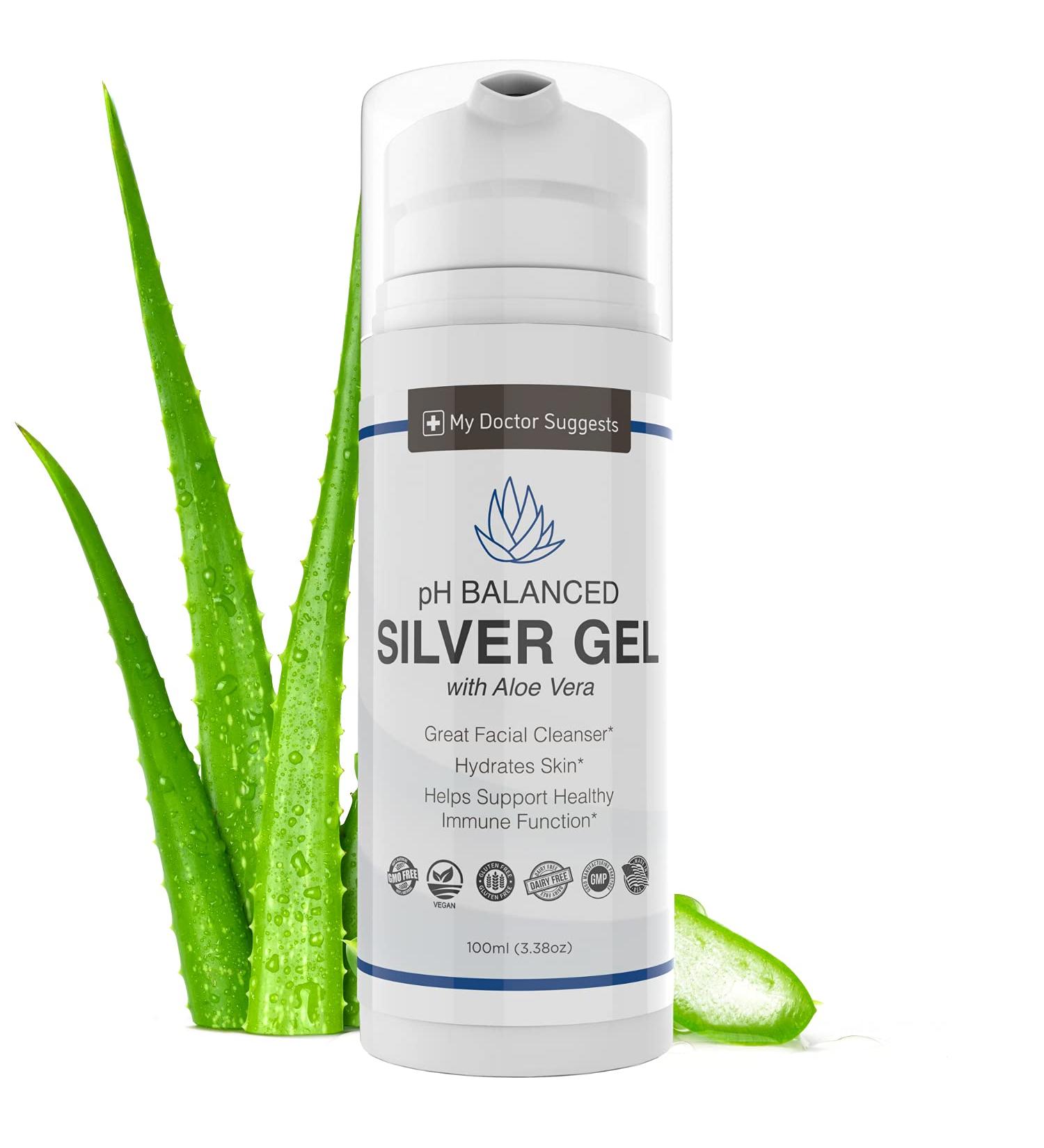 Colloidal Silver Gel with Aloe Vera | Strong 30ppm Formula | pH Balanced 1 - Buy Online on GoSupps.com