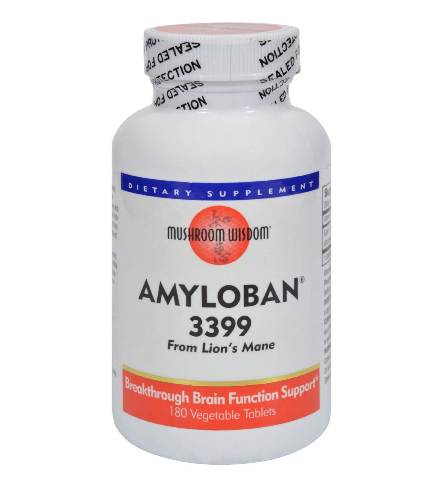 Mushroom Wisdom Amyloban 3399 - 180 Tablets