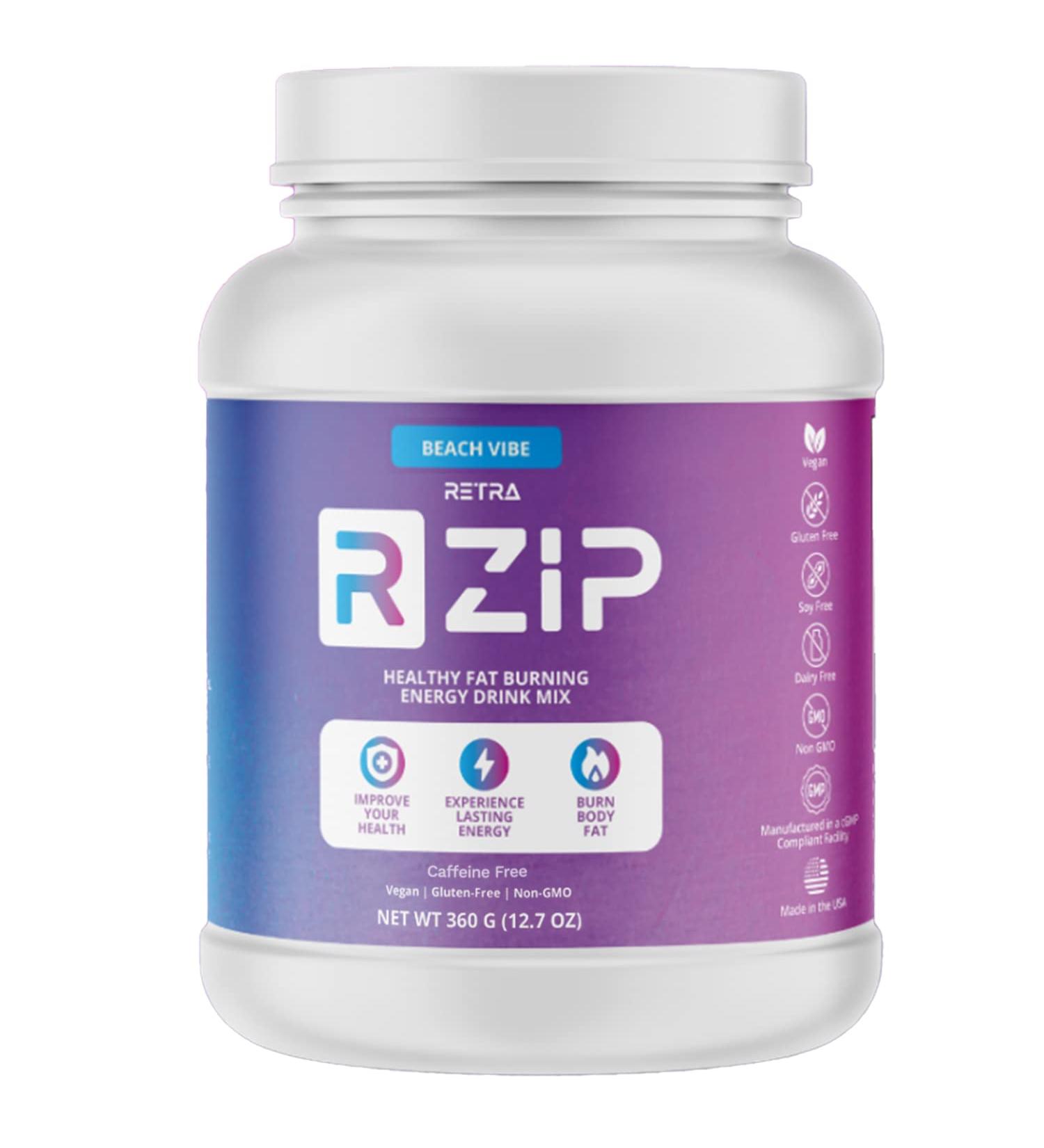RETRA Cleanse Zip Canister - Vegan and Gluten Drink Mix - Beach Vibe (Mango Pineapple Flavor) Caffeine Free - Buy Online on GoSupps.com