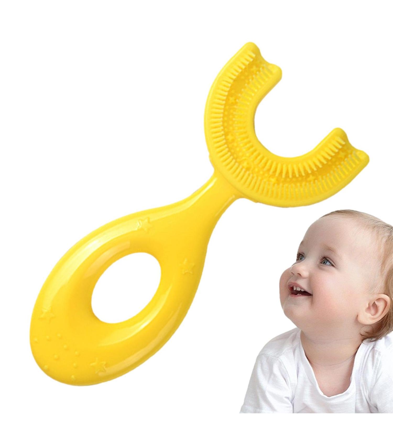 JLCEH U-Shaped Children's Toothbrush | Soft Bristle 360 Design for Kids 6-12 | Food-Safe Material for Healthy Oral Hygiene - Buy Online on GoSupps.com