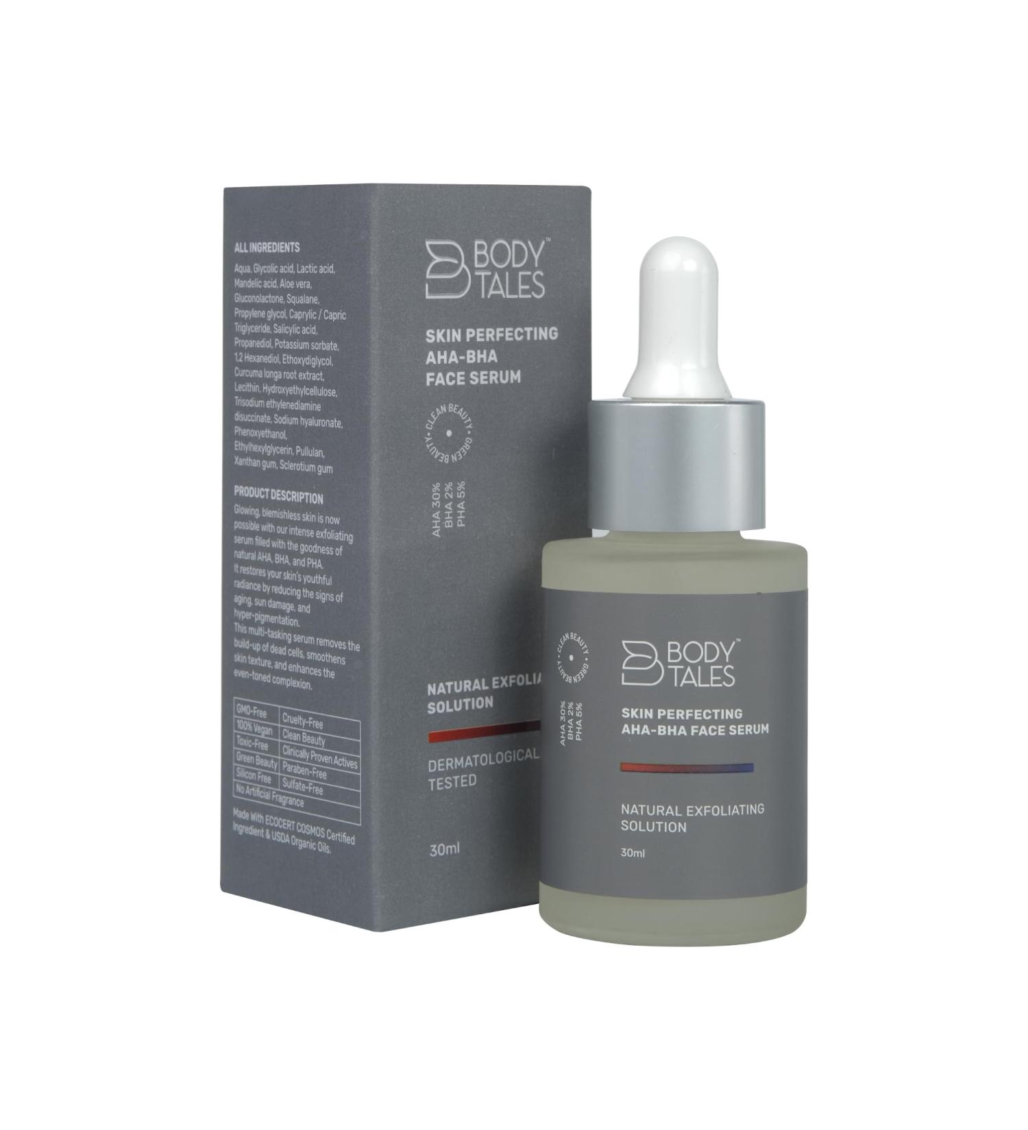 Skin Perfecting AHA-BHA Serum | 30% AHA 2% BHA 5% PHA - Clear Acne Exfoliate & Regenerate Skin - Paraben Free - 1 Fl Oz - Buy Online on GoSupps.com