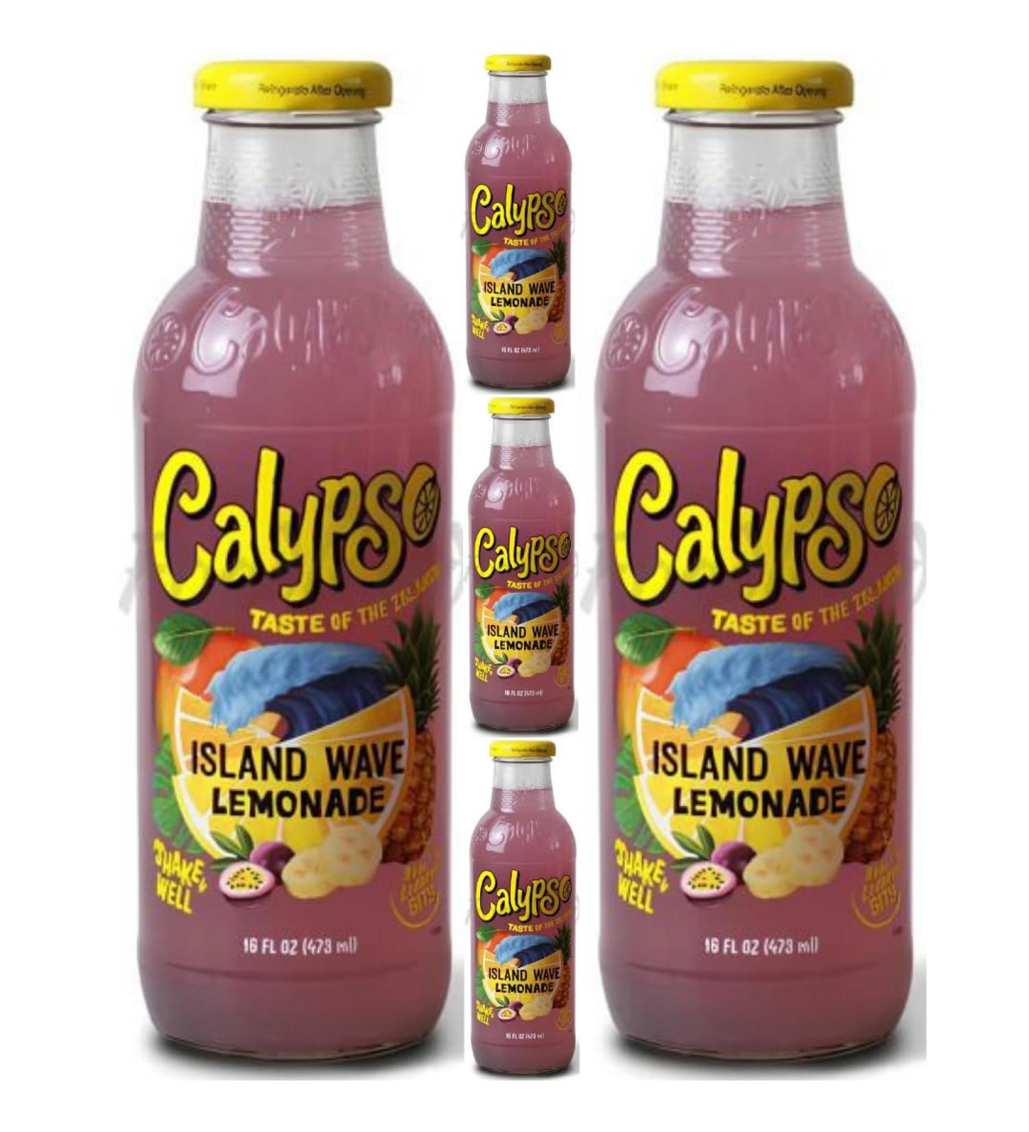 Pufai Calypso Island Wave Lemonade Grocery Pack of 5 glass bottles 473 ml - Buy Online on GoSupps.com