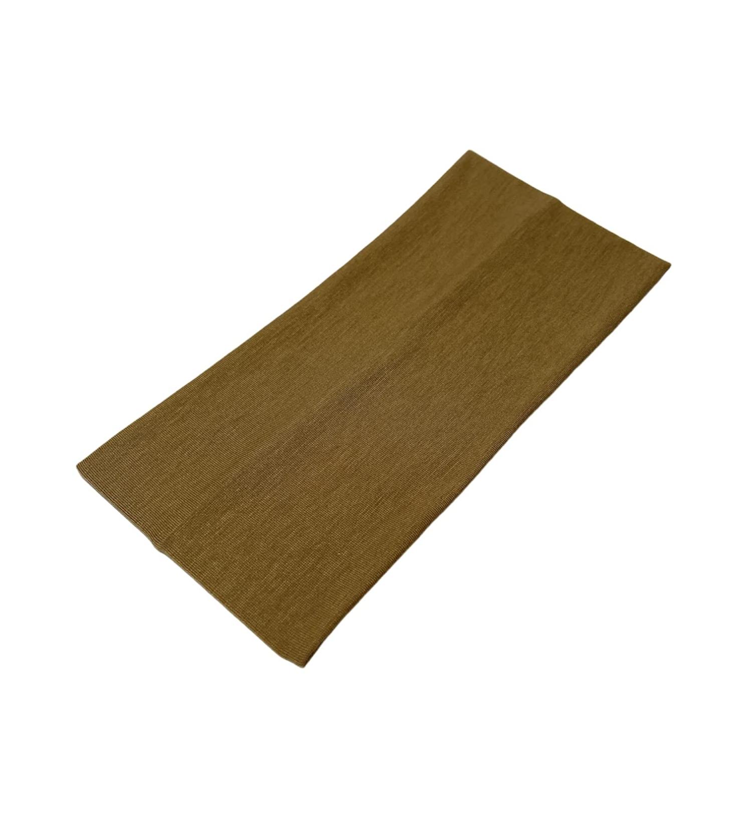 WESTEND CHOICE Extra Wide Headbands 11cm Plain Stretchy Kylie Head Band Unisex Bandeau Headbands for Women & Men Soft Hairbands Yoga Bandana Headband (Brown)