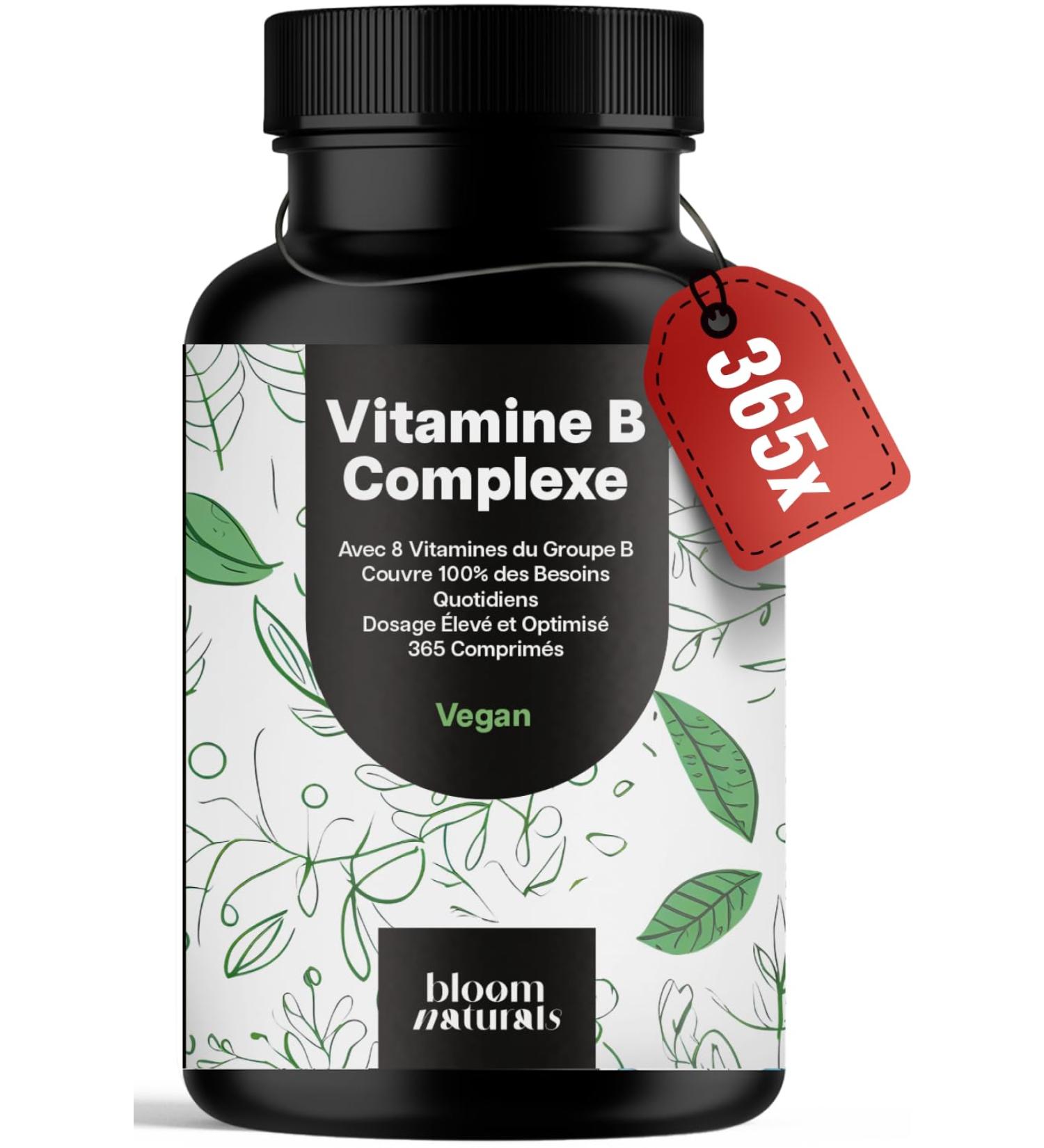 Vitamine B complex 365 comprim s Avec les 8 vitamines essentielles du groupe B (B1 B2 B3 B5 B6 B7 B9 B12) avec choline & inositol Vegan Fabriqu en Allemagne - Complexe Vitamine B 365 unit (Lot de 1) - Buy Online on GoSupps.com