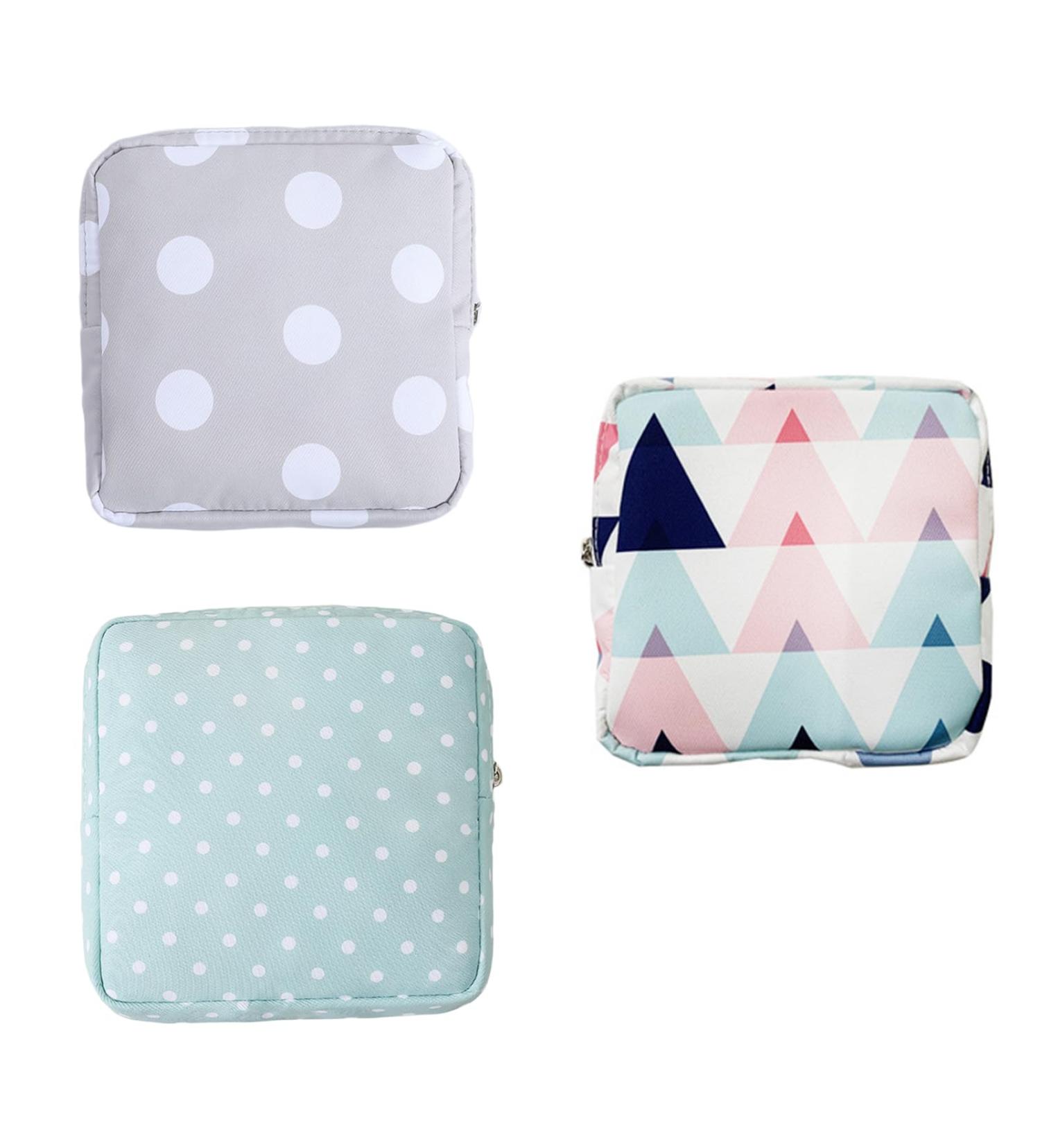 Hoshisea 3-Piece Small Bags Set for Girls | First Period Kit | Tampon & Sanitary Napkin Storage | Travel Cosmetic Pouches - Buy Online on GoSupps.com