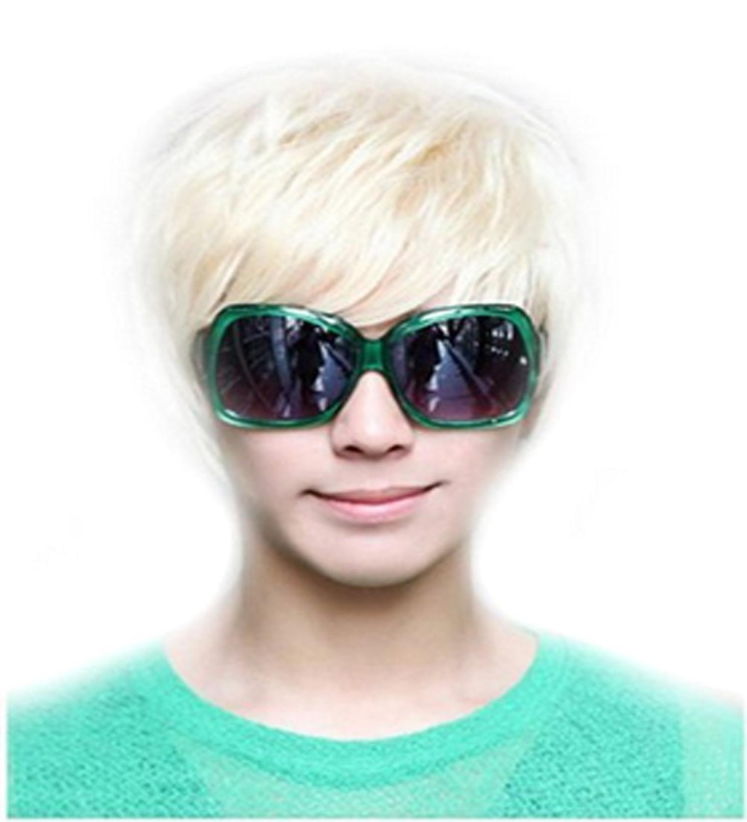 Fashion Punk Style Men's Short Platinum Blonde Wig | Cool Male Straight Hair - Buy Online on GoSupps.com