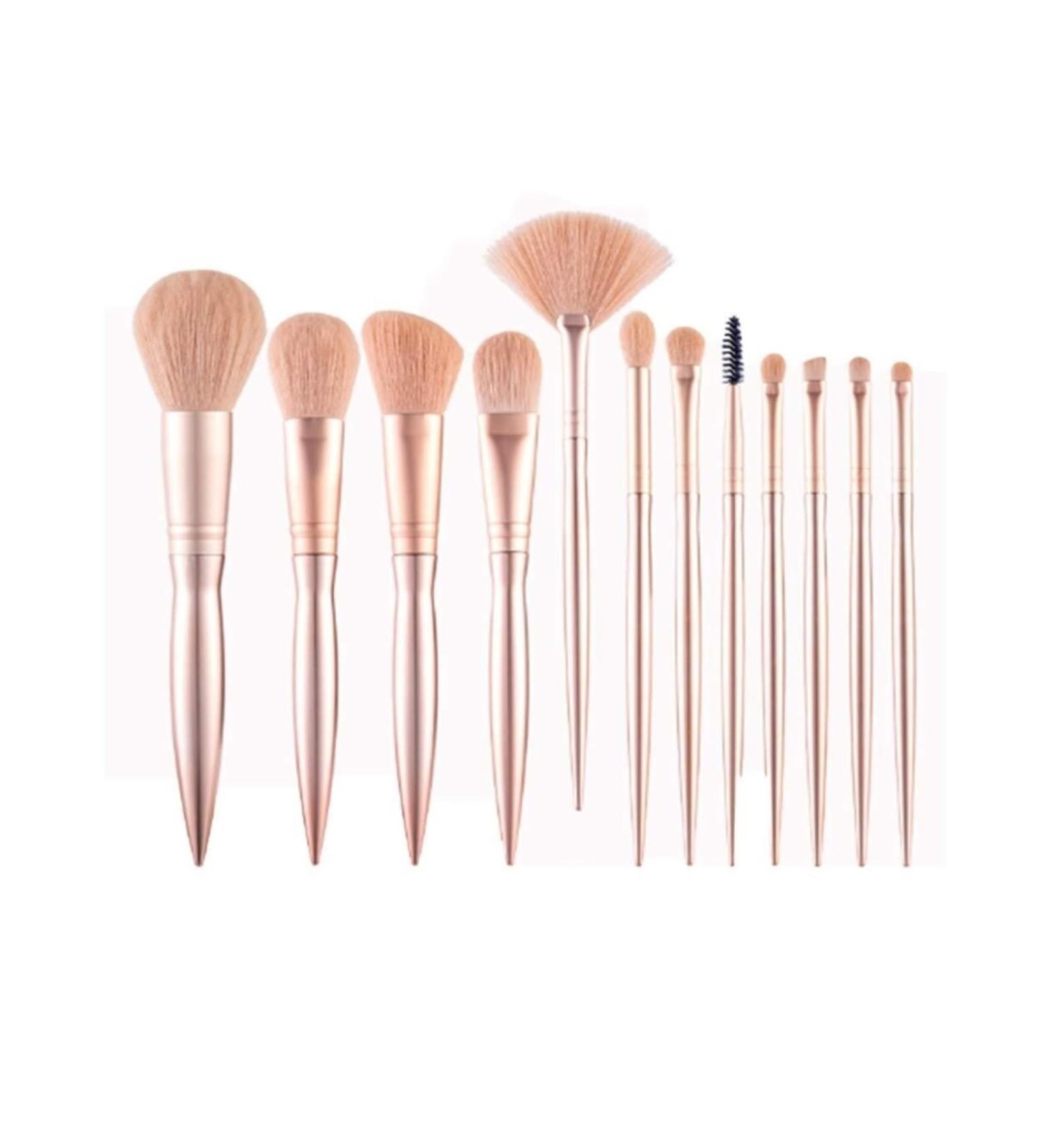 12-Piece Luxury Makeup Brush Set | Professional Synthetic Brushes for Flawless Application - Buy Online on GoSupps.com