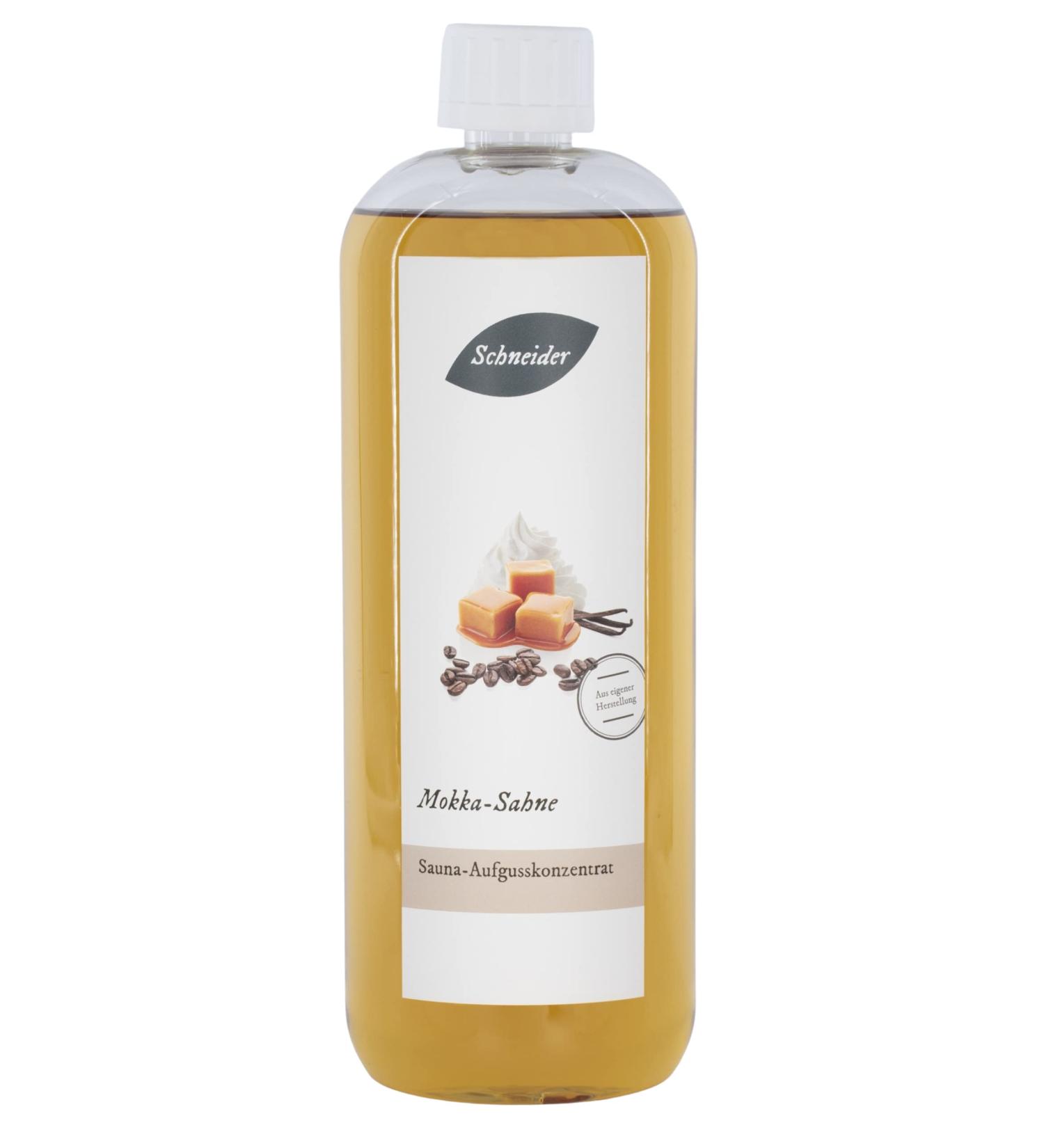 Saunabedarf Schneider - Mocha Cream Sauna Infusion Concentrate 1000ml | Caramel-Creamy Aroma for Relaxation - Buy Online on GoSupps.com