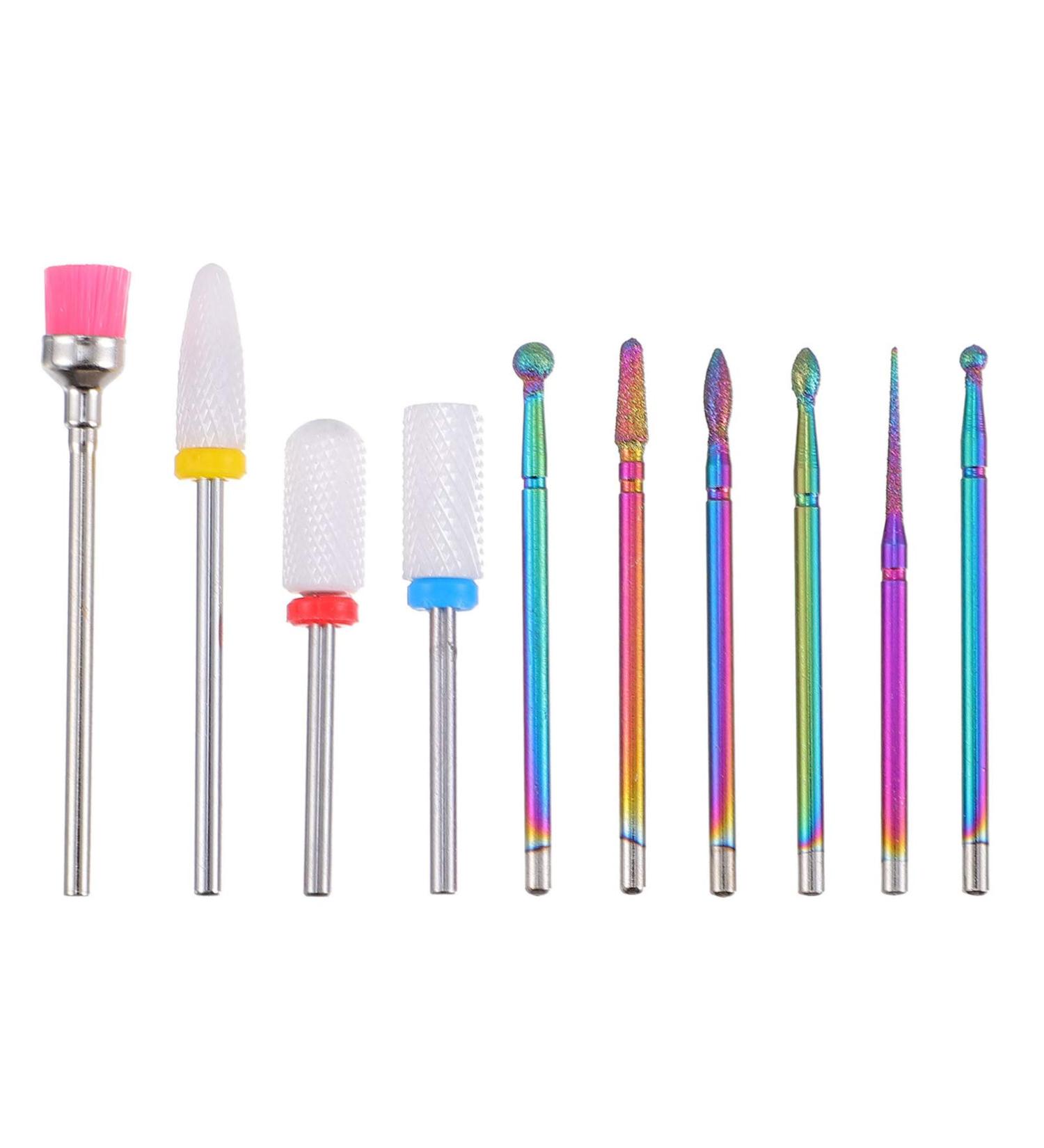 Minkissy 1 Nail Polish Set Electric Nail Drills Nail Polishing Tool Diamond Tip Drill Bit Nails Kits Nail Drill Bits Manicure Tool Nail File Nail Grinding Head Colorful Metal Sander - Buy Online on GoSupps.com