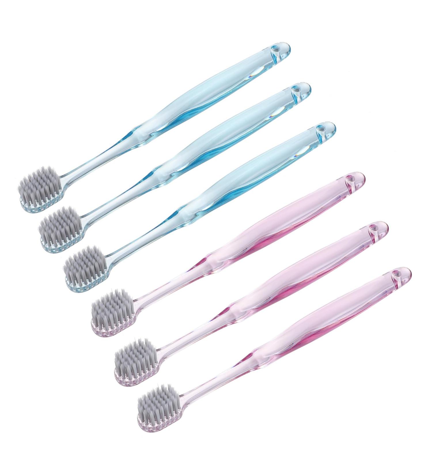 ULTECHNOVO Manual Toothbrush Set - 6 Crystal Clear Brushes for Adults & Pets | Travel-Friendly Hygiene Solution - Buy Online on GoSupps.com