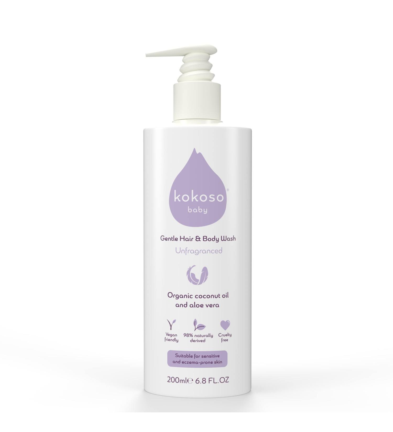 Organic Kokoso Baby Wash and Shampoo - Gentle & Fragrance-Free for Sensitive Skin - Buy Online on GoSupps.com