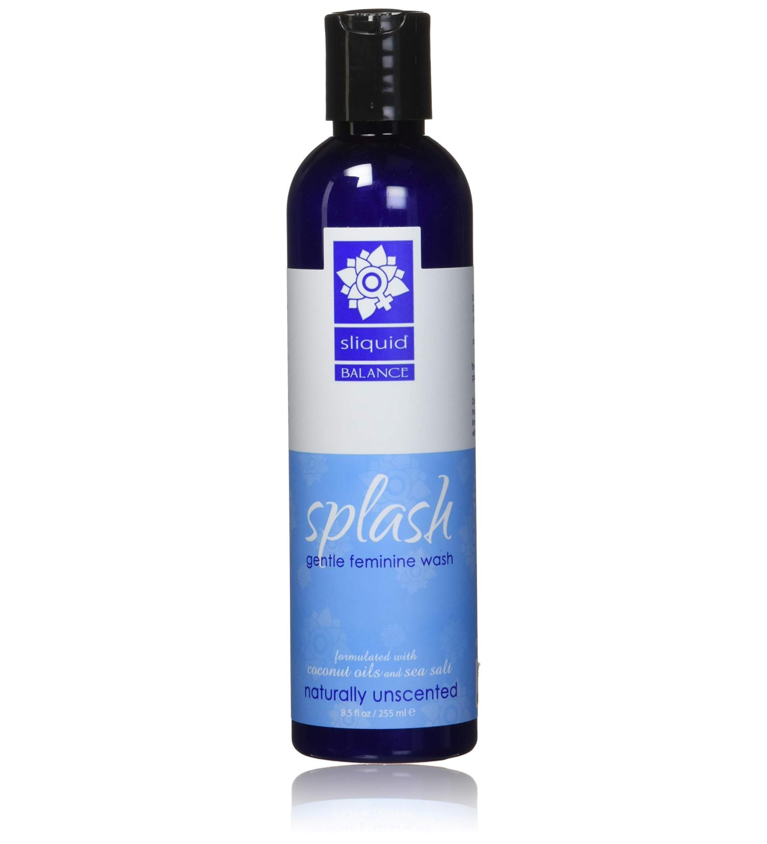 Sliquid Splash Gentle Feminine Wash - Unscented 8.5 fl oz | pH-Balanced Formula - Buy Online on GoSupps.com