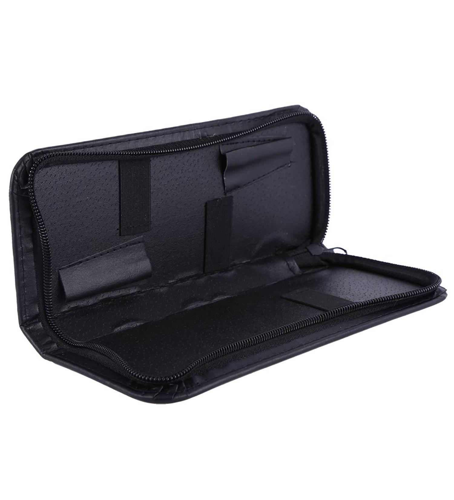 Professional PU Leather Zipper 2 Scissors Pouch Box Hairdressing Scissors Tool Bag PU Leather Zipper Scissors Bag - Buy Online on GoSupps.com