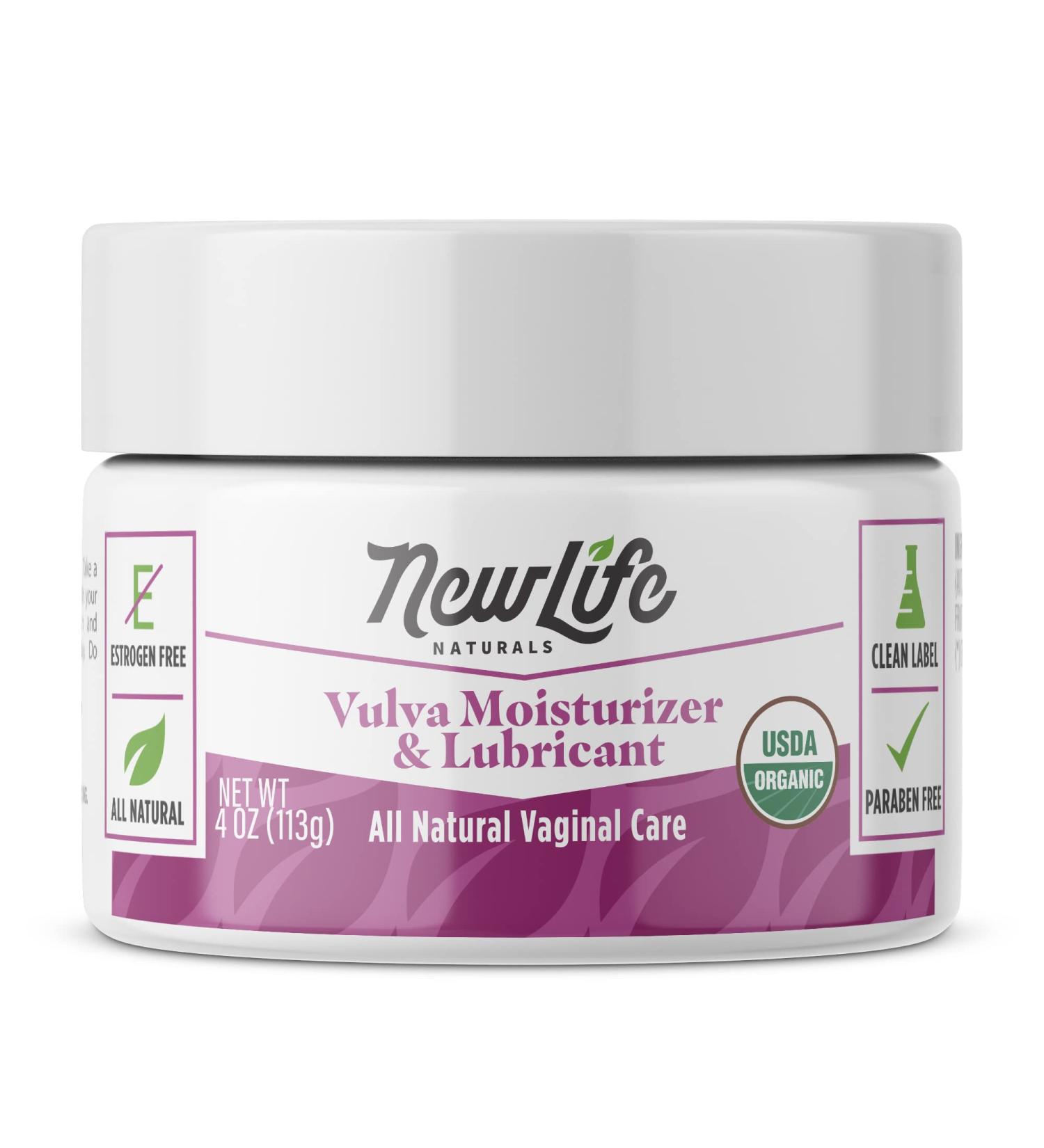NewLife Naturals USDA Certified Organic Vulva Cream - 4 Oz | Menopause Support, Estrogen-Free Intimate Care for Vaginal Dryness, Itching & Irritation - Buy Online on GoSupps.com