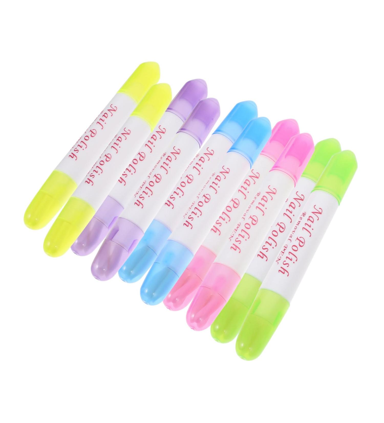 Gatuida Lot de 10 Stylos Dissolvants pour Vernis Ongles Moyen Taille Correcteurs Contours des Ongles Portables et Rechargeables pour Soins Manucure Professionnelle et Domestique  - Buy Online on GoSupps.com