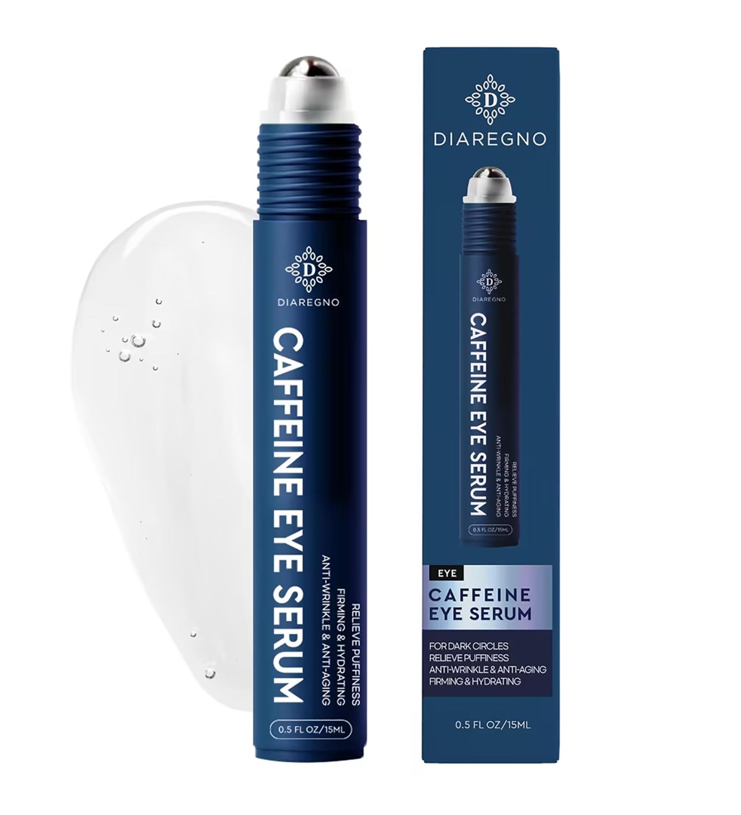 Brighten Your Eyes: Caffeine Eye Cream for Dark Circles & Puffiness - Cooling Roller Serum for Wrinkles - Buy Online on GoSupps.com
