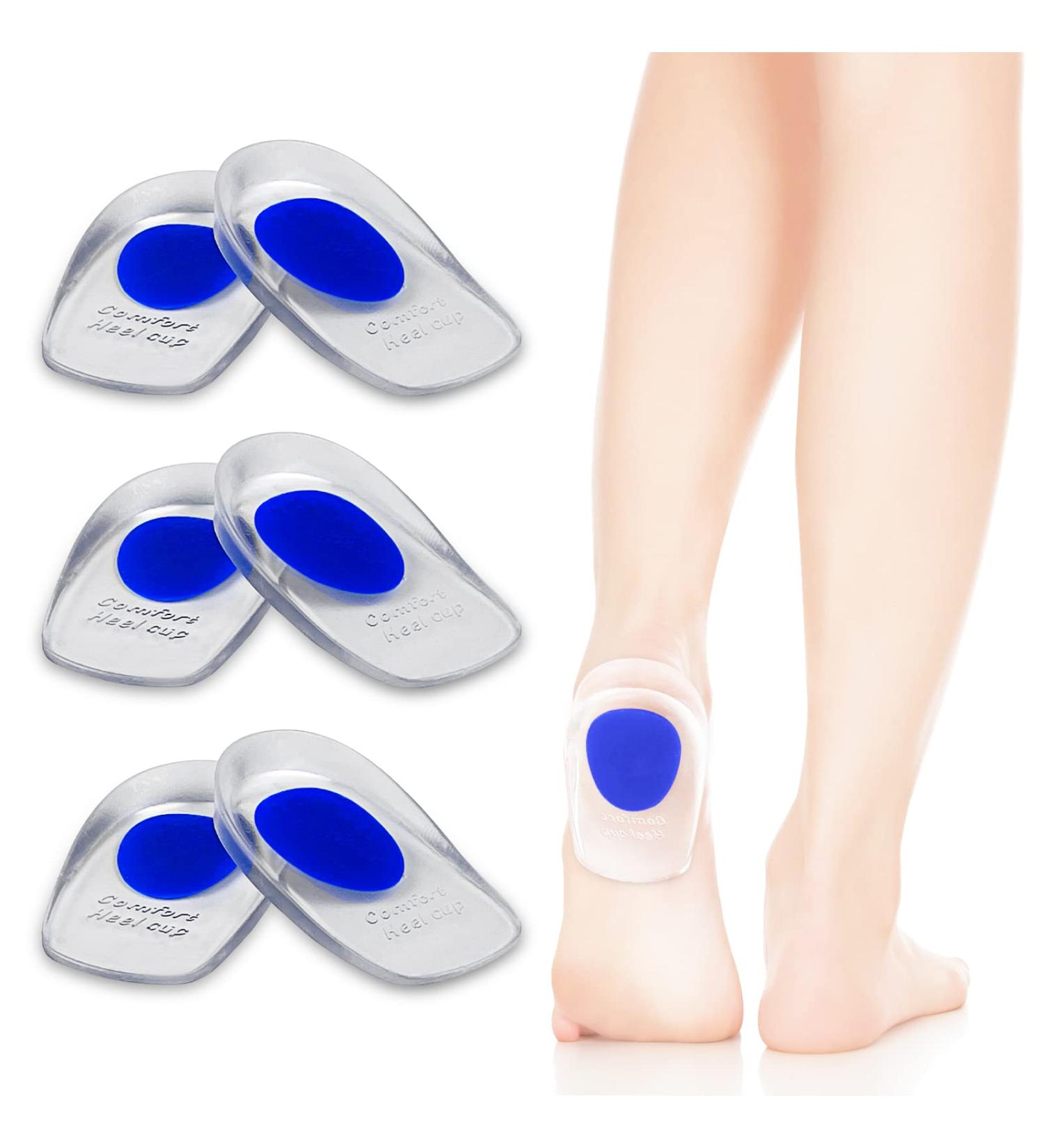 Fousenuk Gel Heel Spur Inserts - 3 Pairs Silicone Cushions for Plantar Fasciitis & Achilles Pain Relief - Orthopedic Insoles for Shoes - Buy Online on GoSupps.com