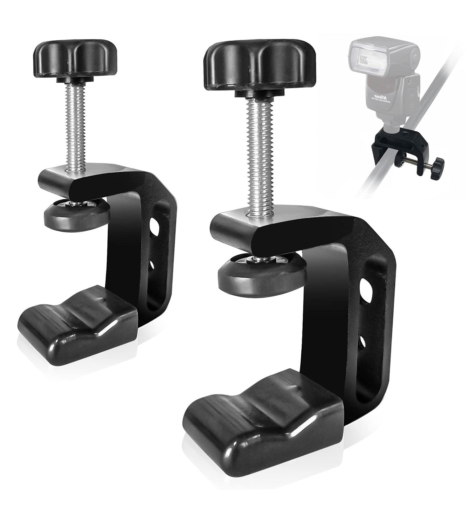 Julius Studio 2-Pack C Clamp Adapter for 1/4 3/8 Female Screw Thread - Multi Functional Mounting Equipment for Photo Video Studio and Wood Work - Buy Online on GoSupps.com
