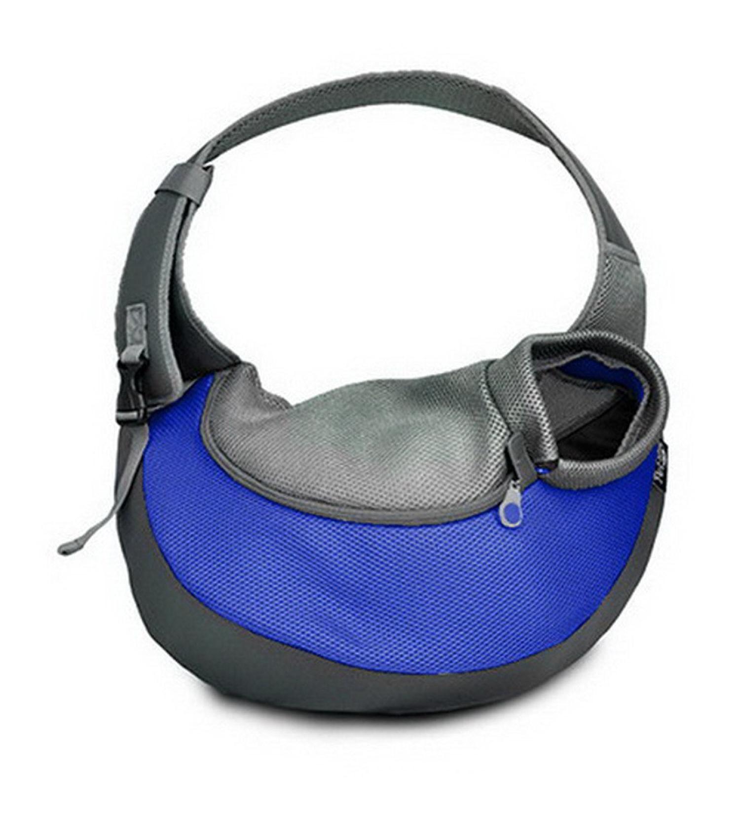 BIGWING Transport Bag for Dogs & Cats - Stylish Shoulder Carrier for Small Pets - Durable Linen Pet Tote in Blue - Buy Online on GoSupps.com