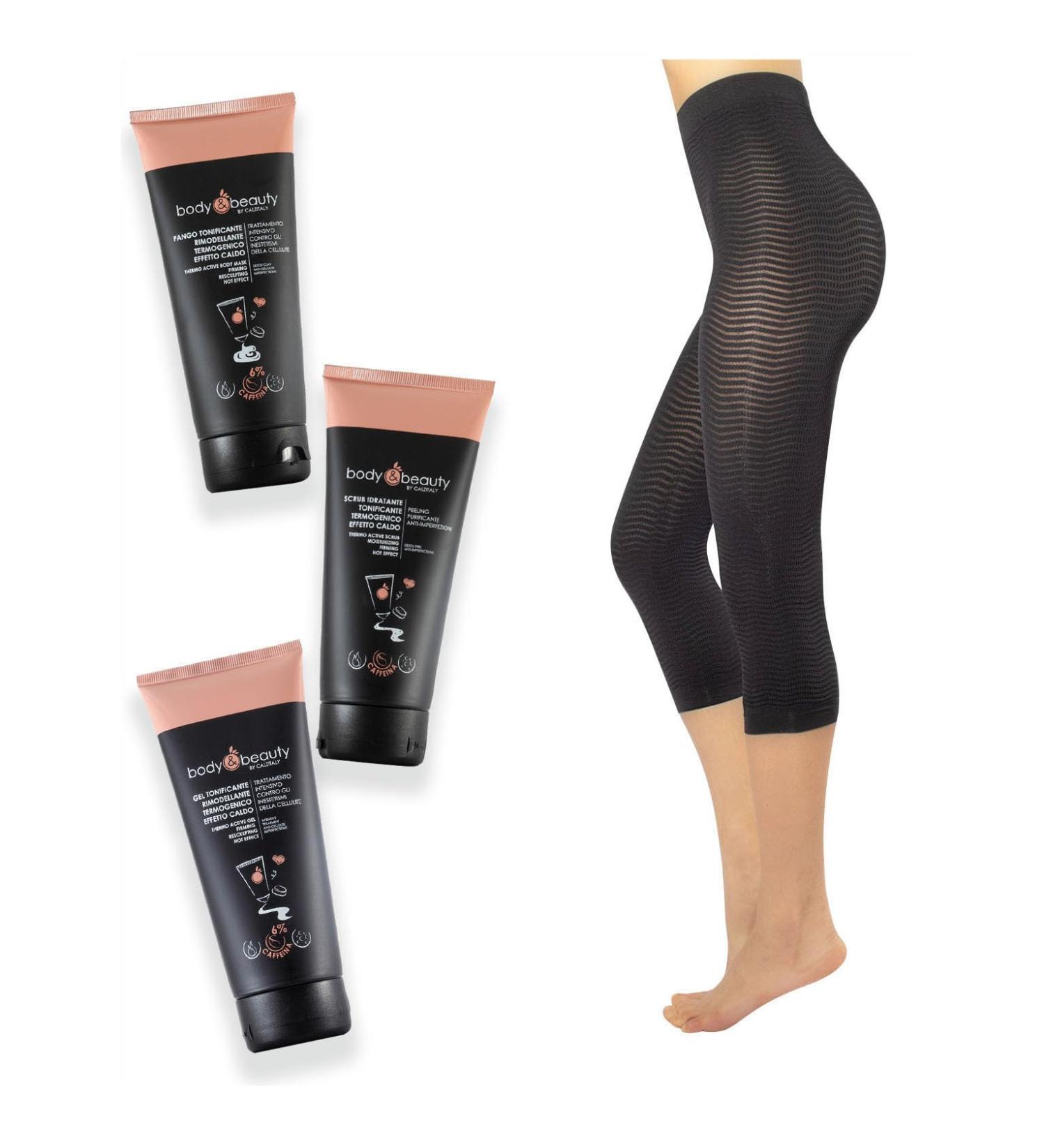Calcitaly Anti-Cellulite Treatment - Figure-Forming Pajamas Caffeine Gel & Body Mask XXL Pack - Buy Online on GoSupps.com