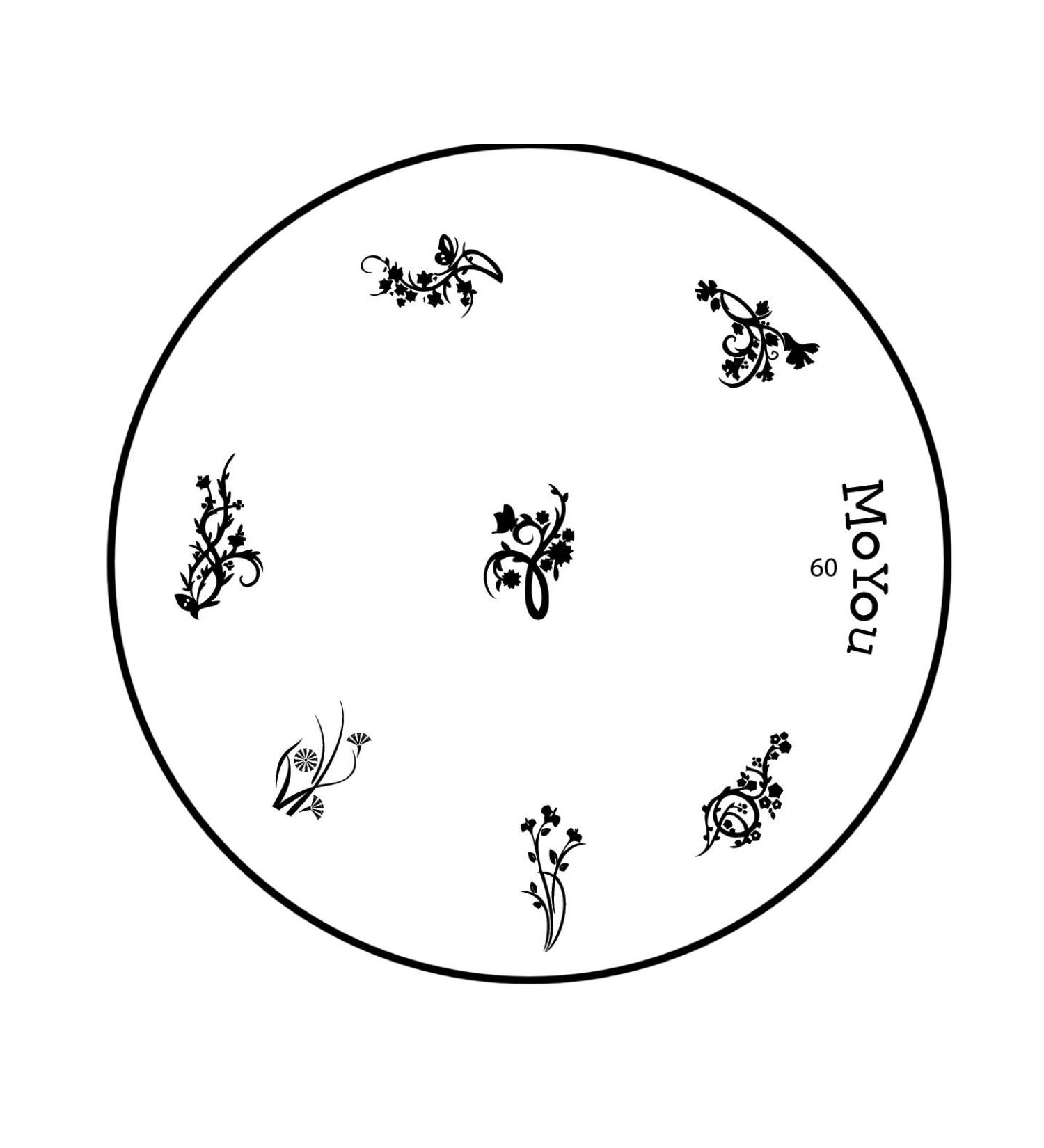 Original MoYou Nail Art Image Stamp Plate Number 60 Manicure Design