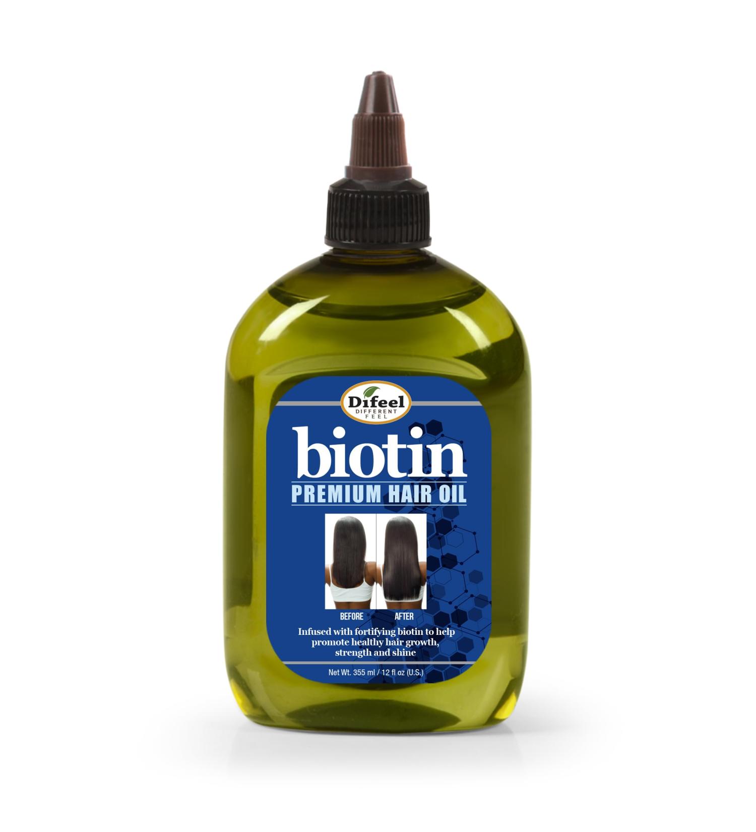 Difeel Biotin Premium Hair Oil 12 oz | Best Hair Growth Oil for Thinning Hair | Shop Internationally - Buy Online on GoSupps.com