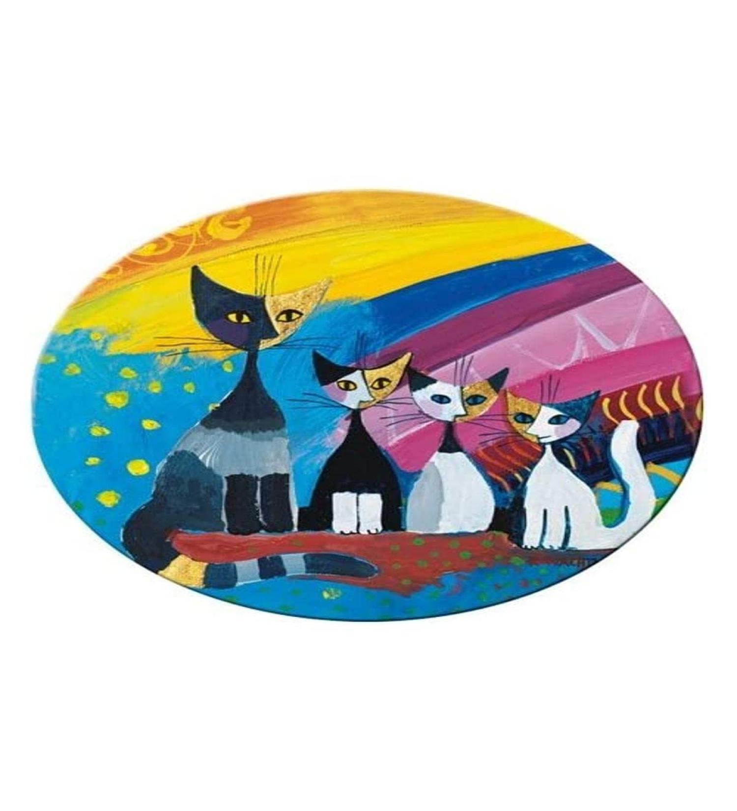 Fridolin 18564 pocket mirror "Rosina Wachtmeister - Under the rainbow" metal colorful 7.5 x 7.5 x 2 cm
