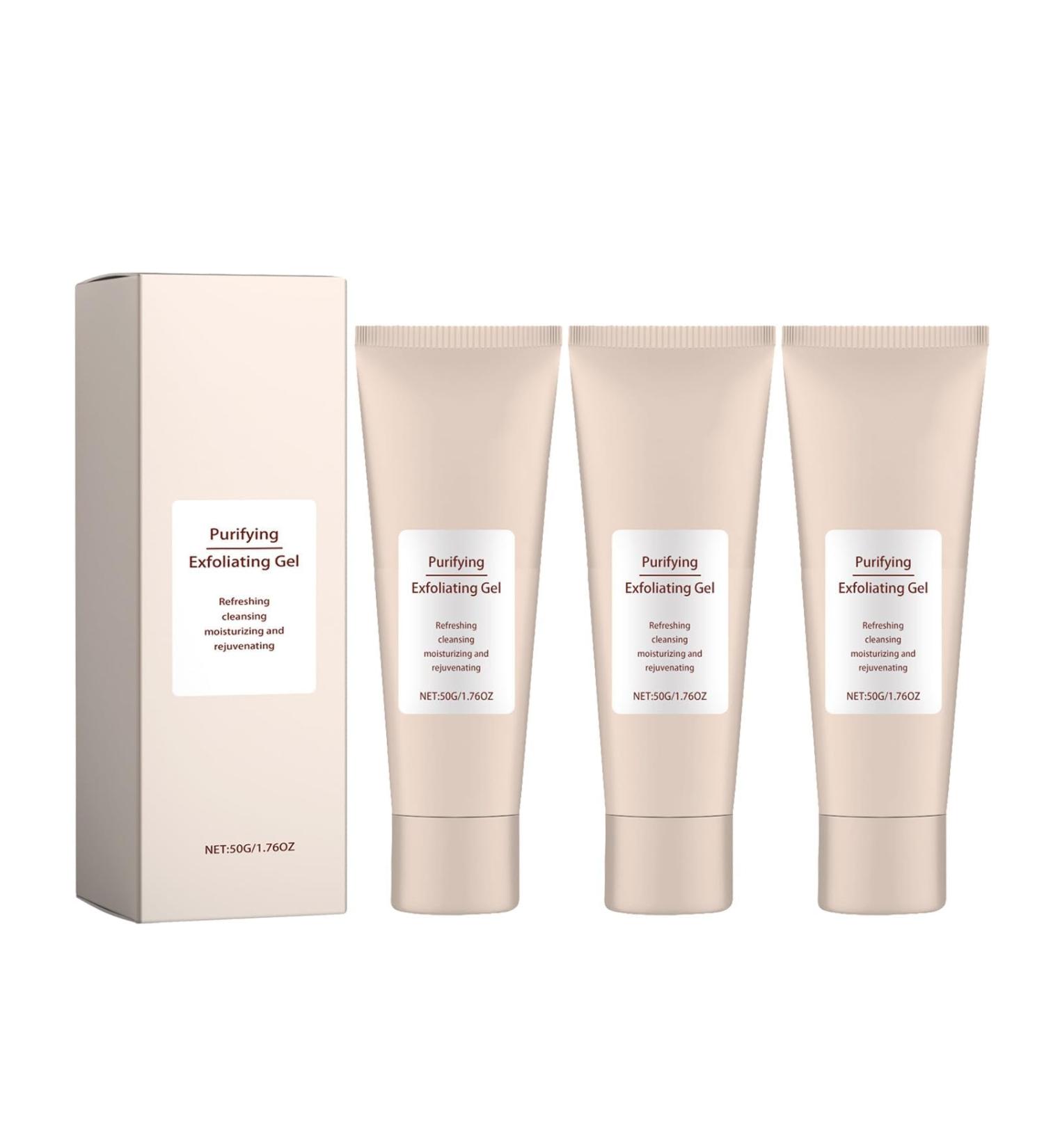 3 Pcs Purifying Exfoliating Gel Face and Body Exfoliating Scrub Gel Exfoliating Gel Brightening Exfoliating Body Scrubber Deep Cleansing Moisturizing Facial Exfoliator - Buy Online on GoSupps.com