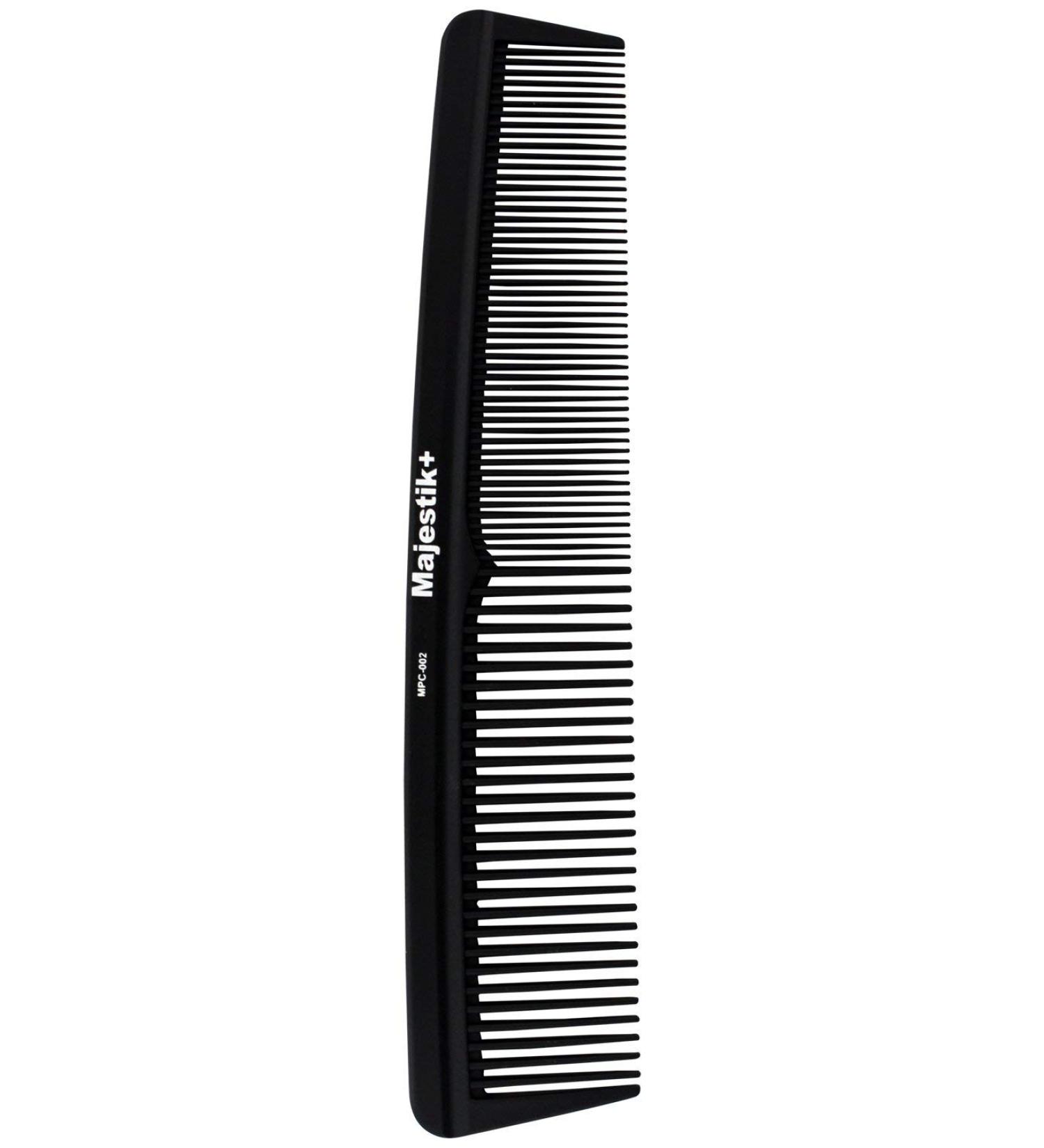 Majestik+ Carbon Fiber Hair Comb - Professional Anti-Static Comb for Salon and Barber Use - 19cm - Buy Online on GoSupps.com