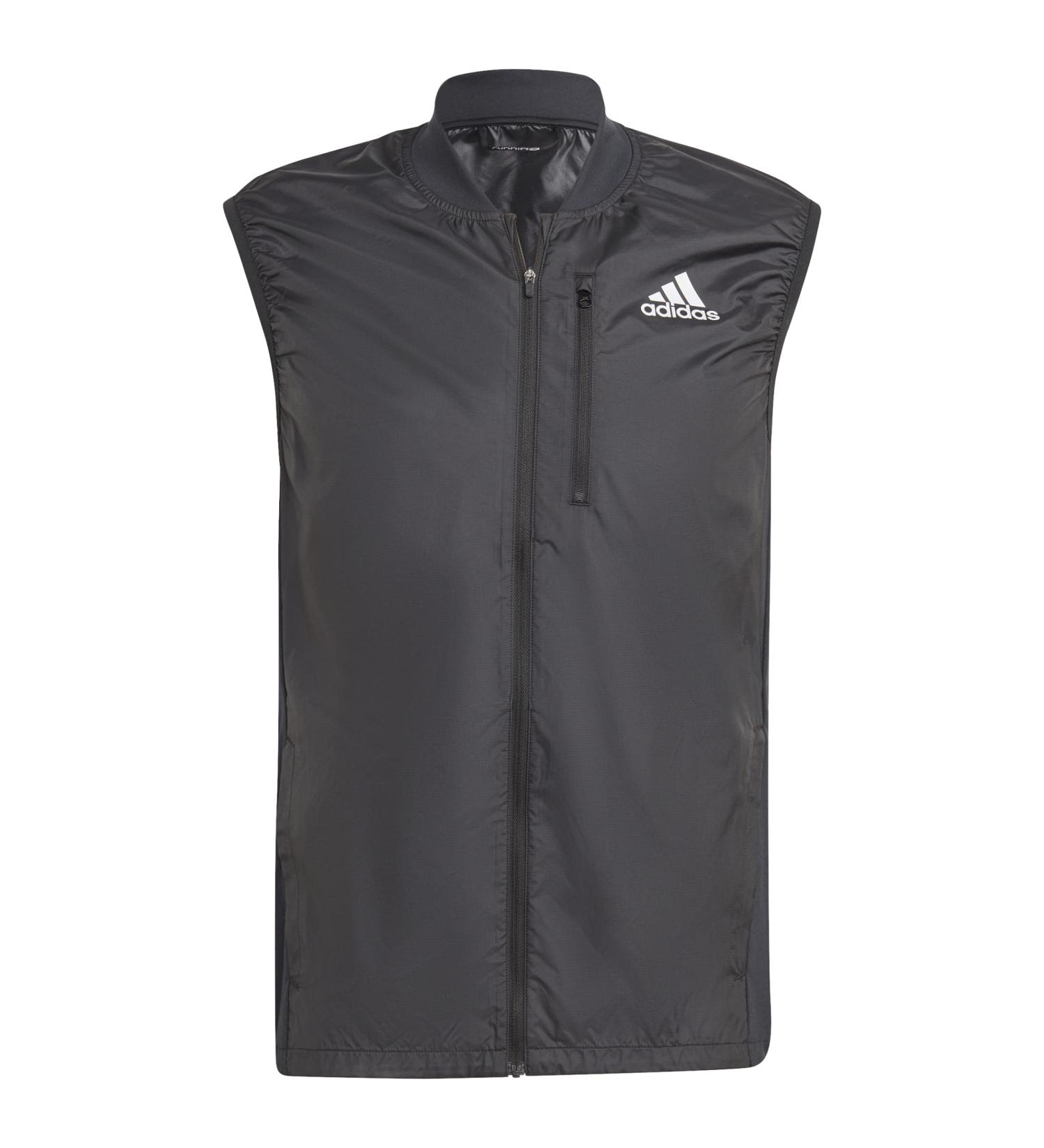 Buy Adidas Running Own the Run Vest in Black - Lightweight Textile Jacket for Men | International Shipping Available - Buy Online on GoSupps.com