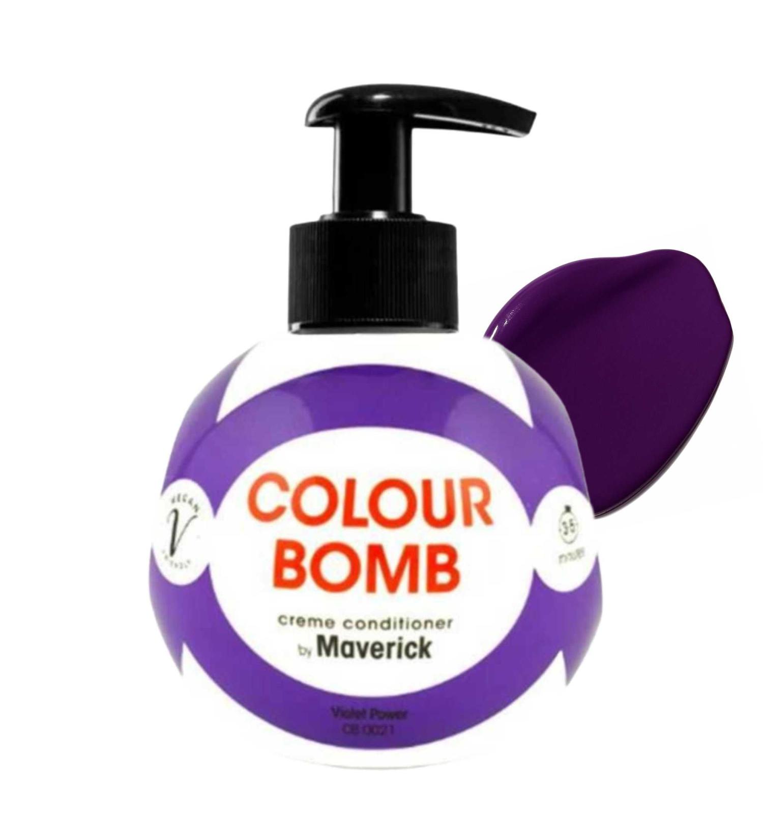 Colour Bomb Violet Power 250 ml Colour Depositing and Cream Conditioning Hair GlazeConditioner Tijdelijk Colour Refresh Treatment No Mix Vegan Friendly No AmmoniaPeroxide - Buy Online on GoSupps.com