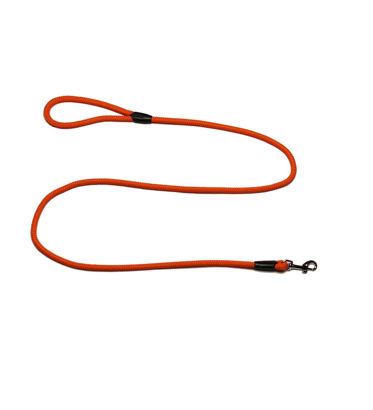Leash - Rope leash with hand loop Basic 10mm 27 colours 7 lengths (1.55 m orange) 1.55 m orange