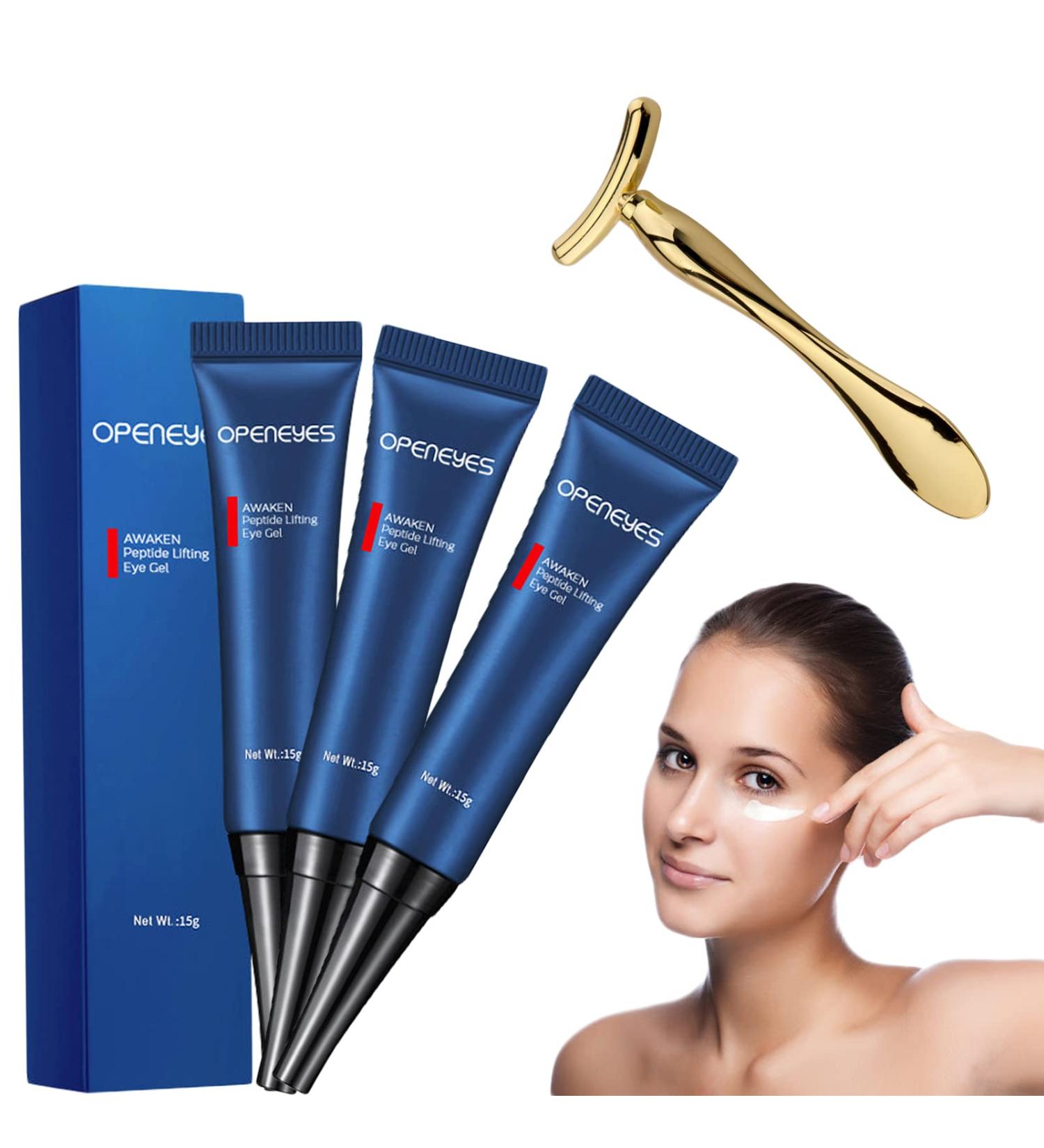 2023 New Openeyes Awaken Peptide Lifting Eye Gel for Women Peptide Gel Openeyes Lifting Eye Gel for Women Lifts Firming Anti-wrinkle Eye Tightener Dark Circles Reducing Eye Cream (3sets) - Buy Online on GoSupps.com