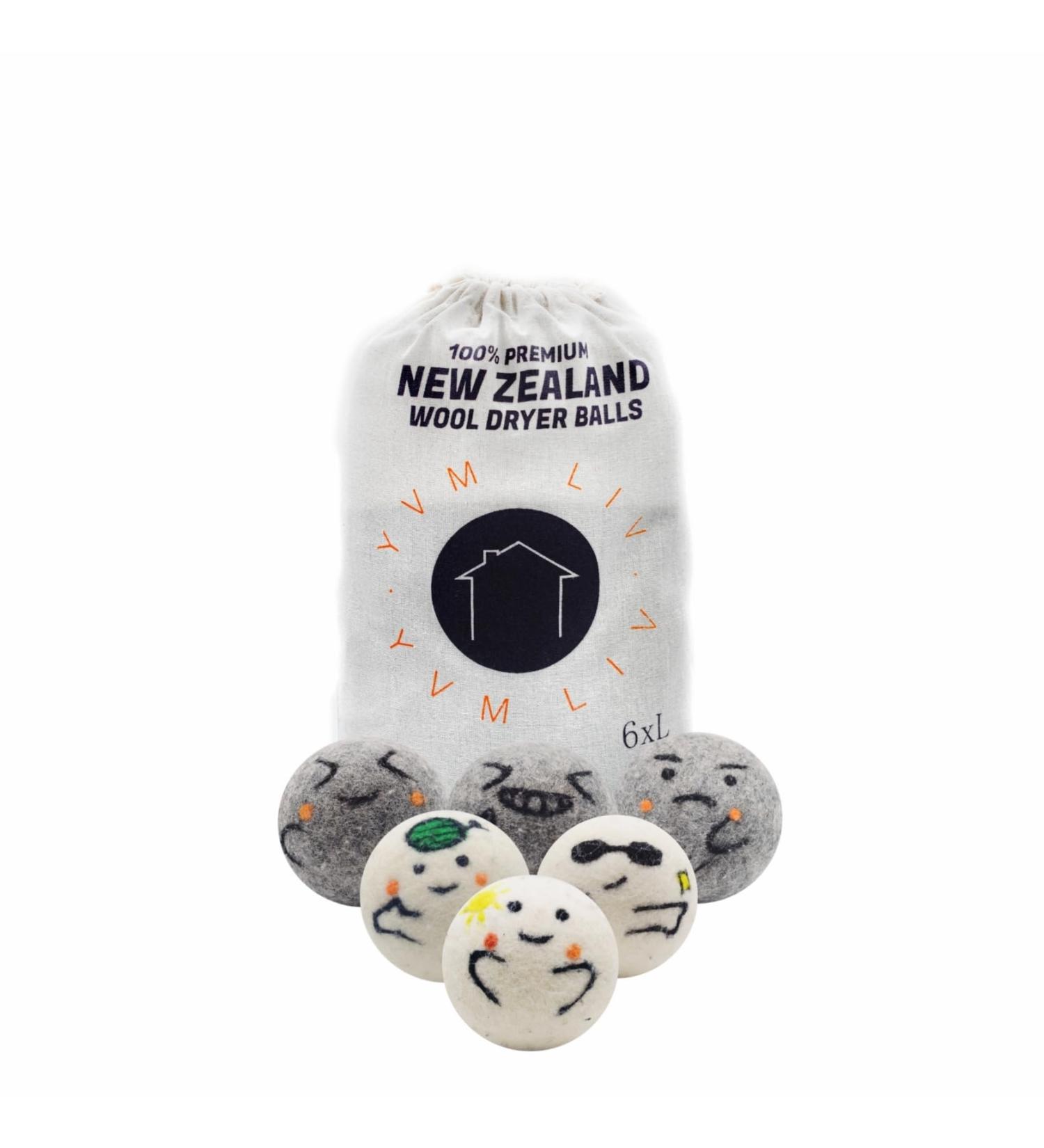 Buy XL Wool Dryer Balls - Natural Fabric Softener Reduces Wrinkles & Drying Time (Pack of 6) | Eco-Friendly Laundry Solution - Buy Online on GoSupps.com