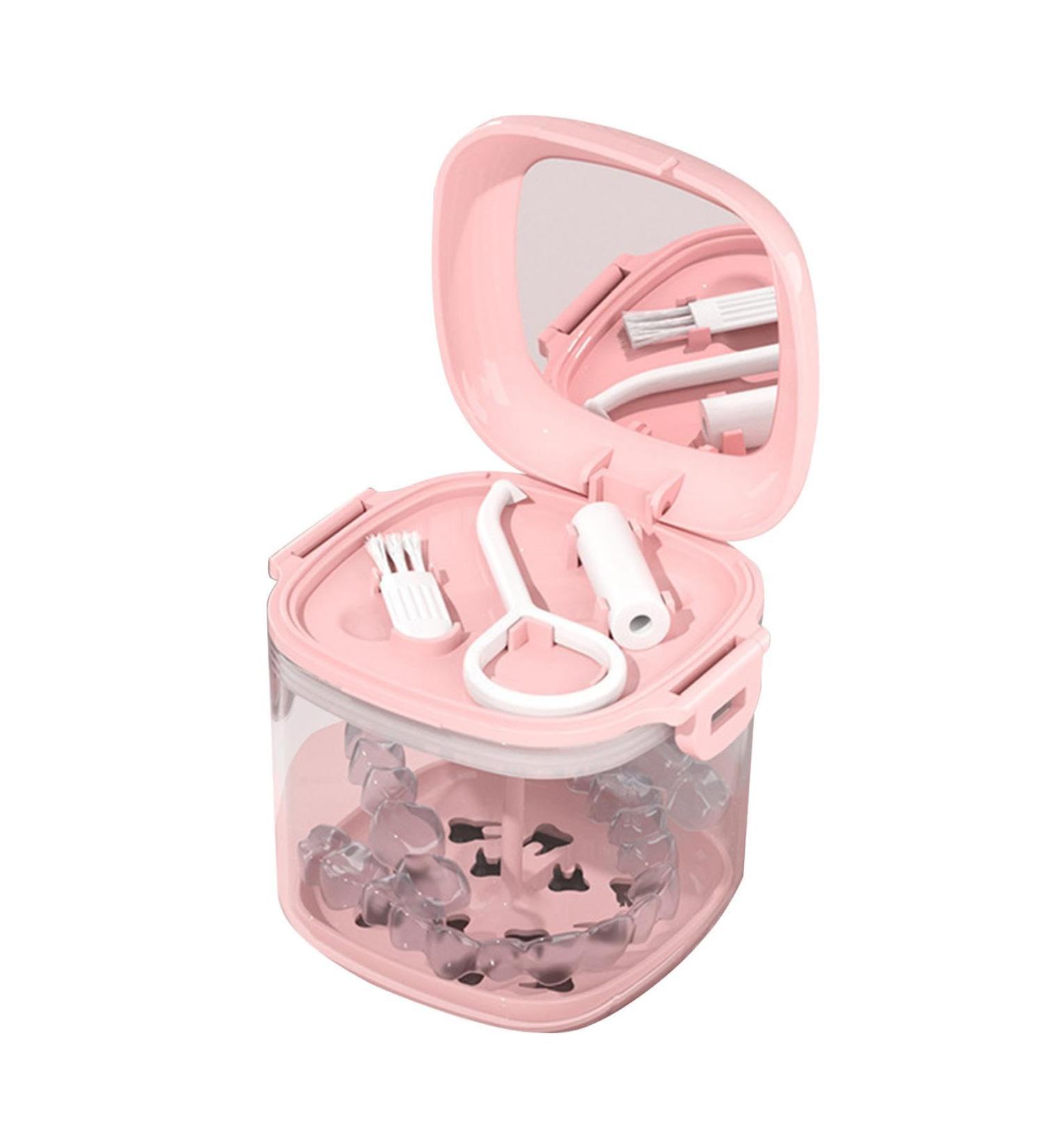 Geteawily Rosa: Premium Orthodontic Box for Braces | Aligner Case with Mirror & Brush | Food-Grade Transparent Bracket Holder - Buy Online on GoSupps.com