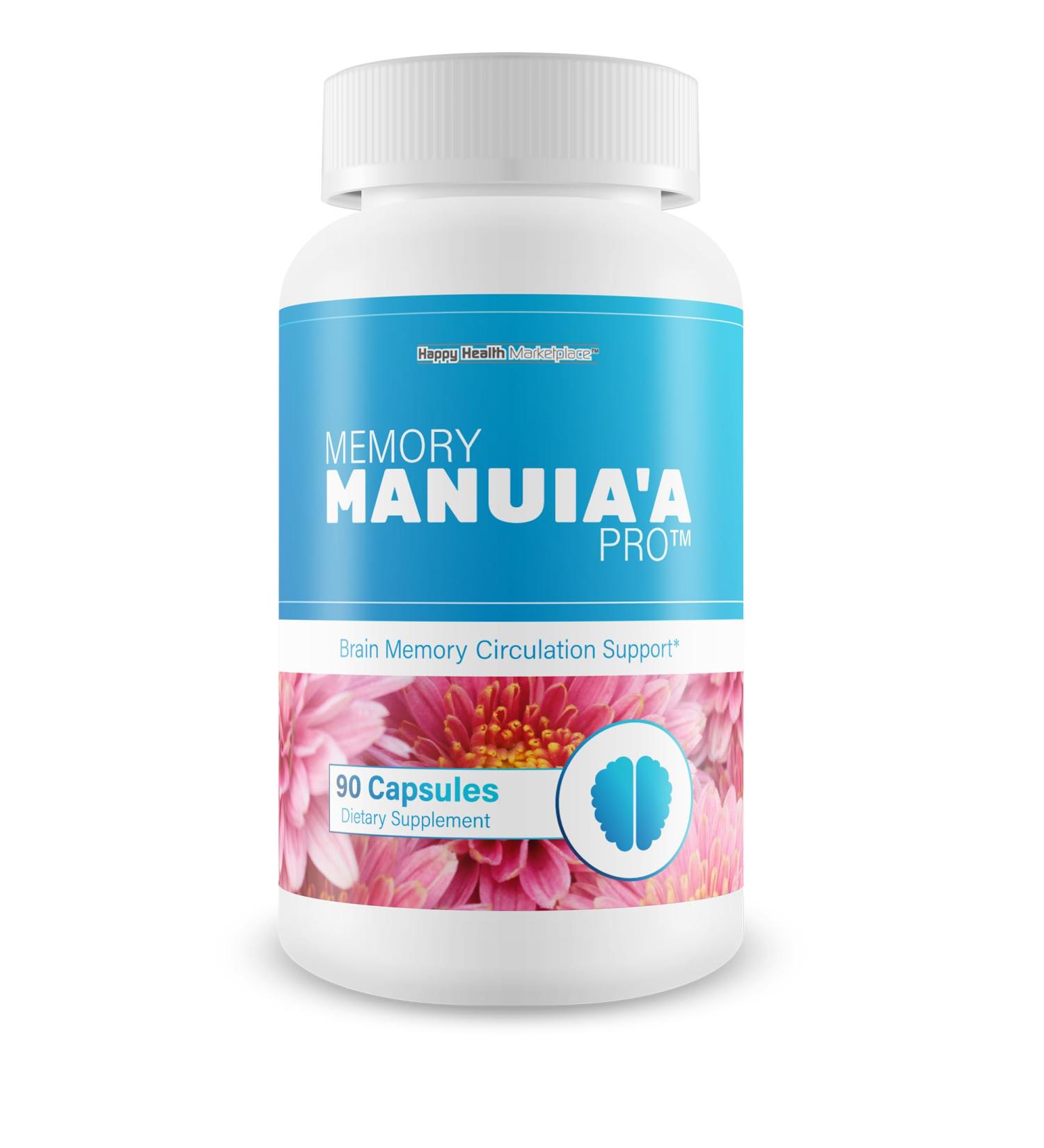 Memory Manuia a Pro - Our Best Supplements for Memory and Brain Fog - Vitamin B12 Lion's Mane Brain & Nerve Support - Nootropic Alpha Brain Support Supplement Improve Recall Focus and Brain Function - Buy Online on GoSupps.com