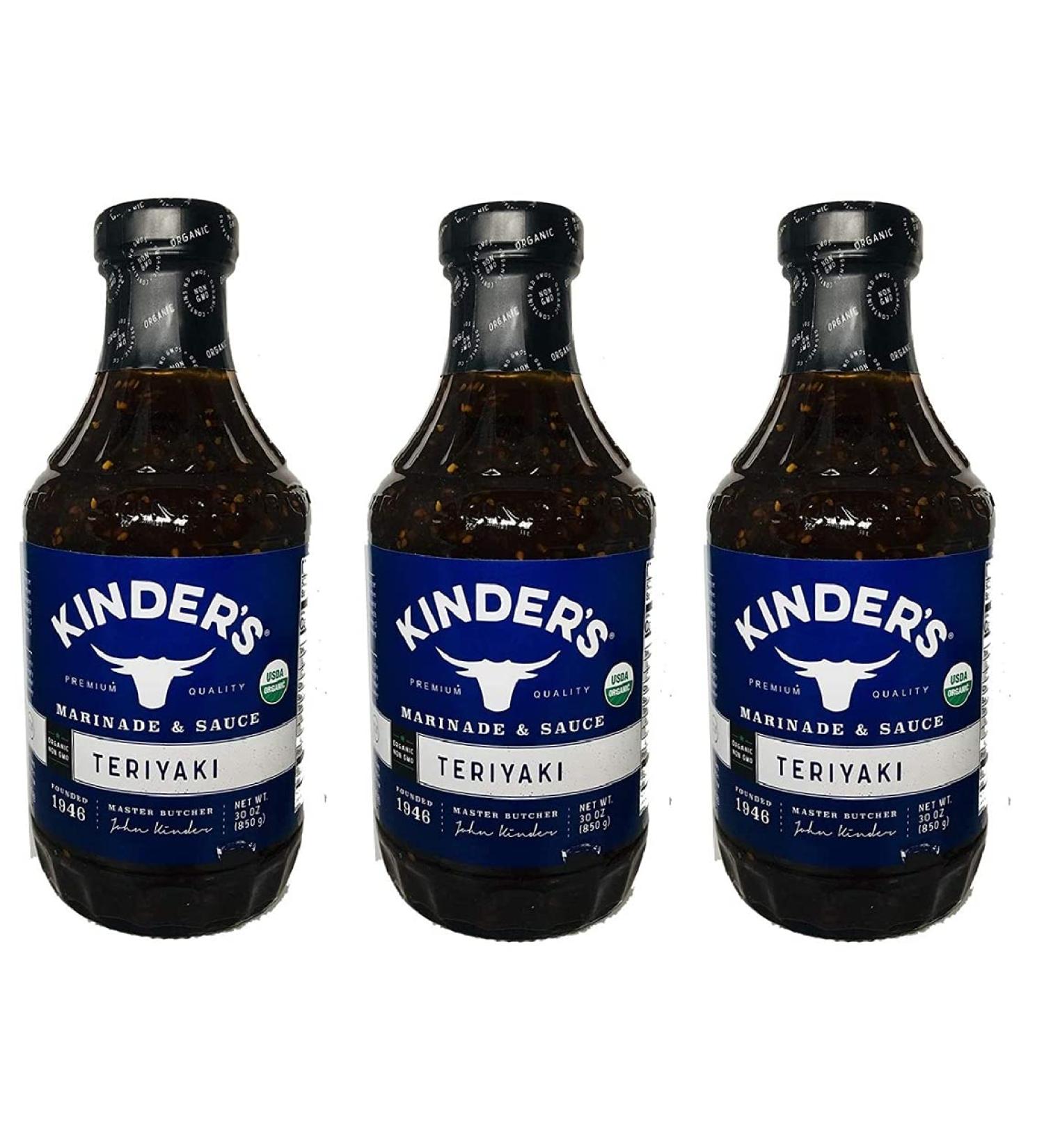 Al Amin Foods Organic Teriyaki Marinade & Dipping Sauce 3-Pack - 30 oz. (850g) Glass Bottles - Buy Online on GoSupps.com
