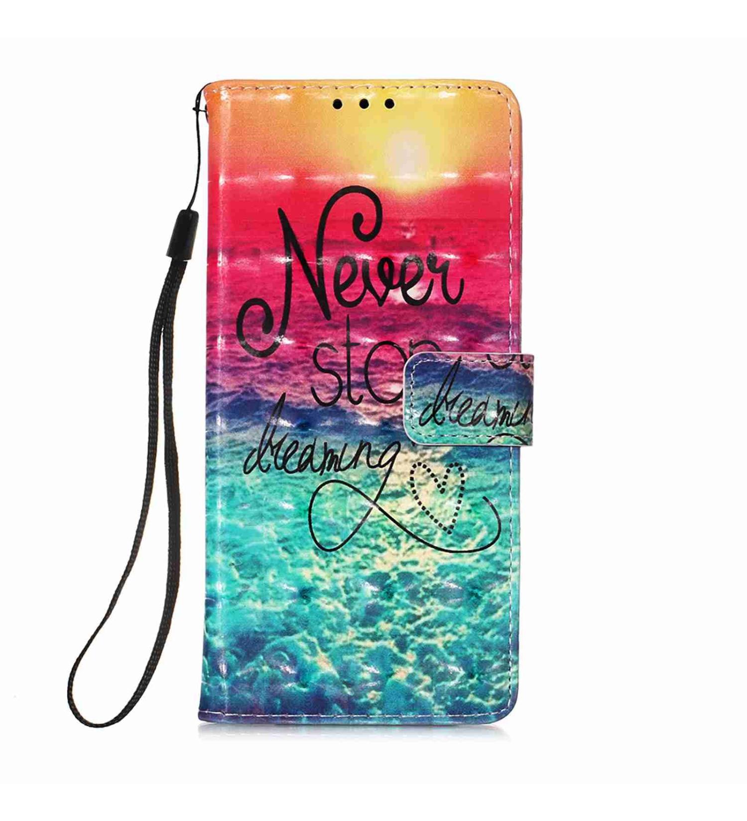 Buy Compatible Samsung Galaxy A03S PU Leather Wallet Case - Glossy 3D Pattern Card Holder - Shine & Bling Design - Buy Online on GoSupps.com