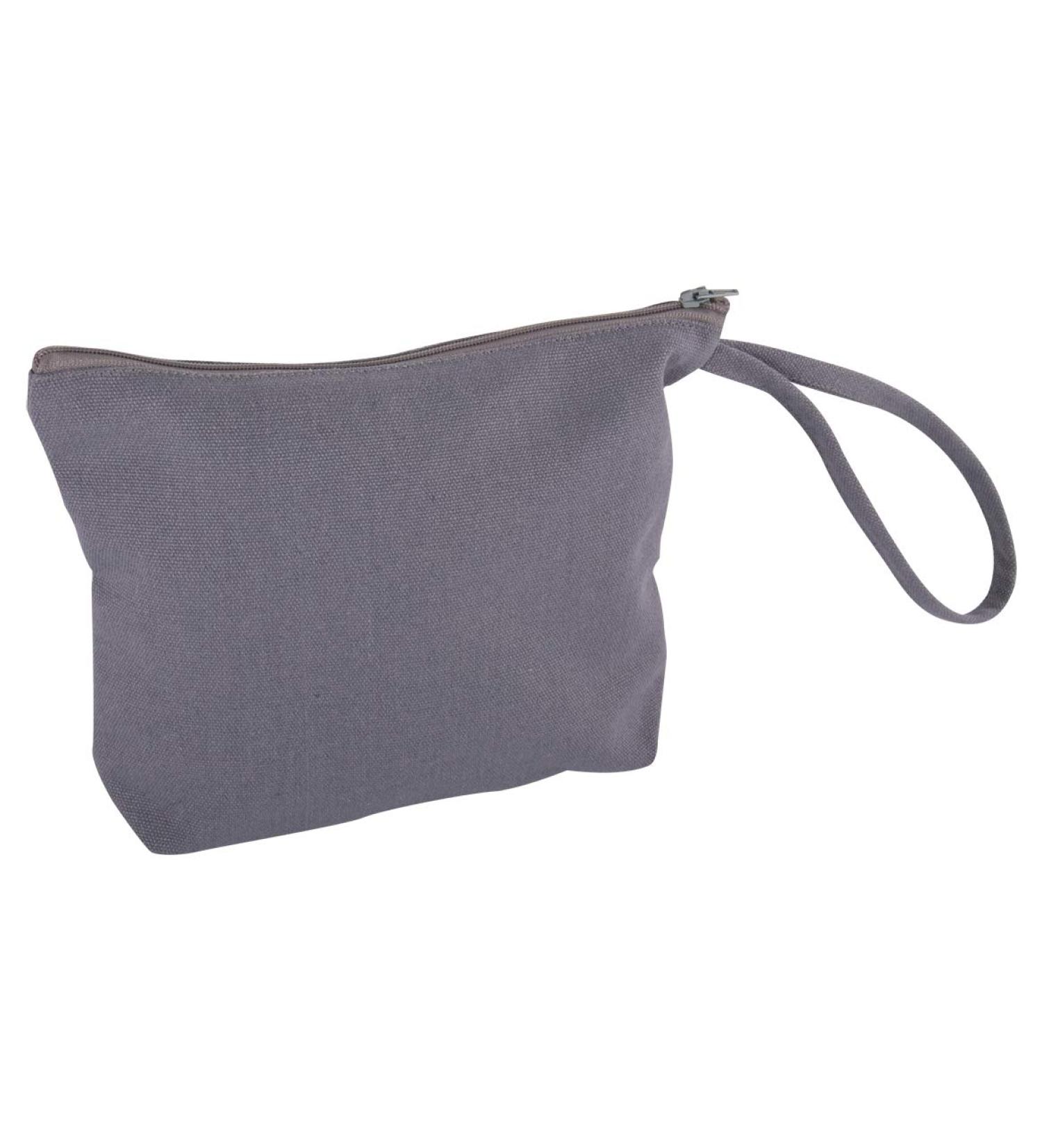 Rayher 53982564 Gray Cosmetic Bag with Zipper - Small 22x17 cm Make-Up Bag for Painting - Durable Fabric Carrier for International Shipping - Buy Online on GoSupps.com