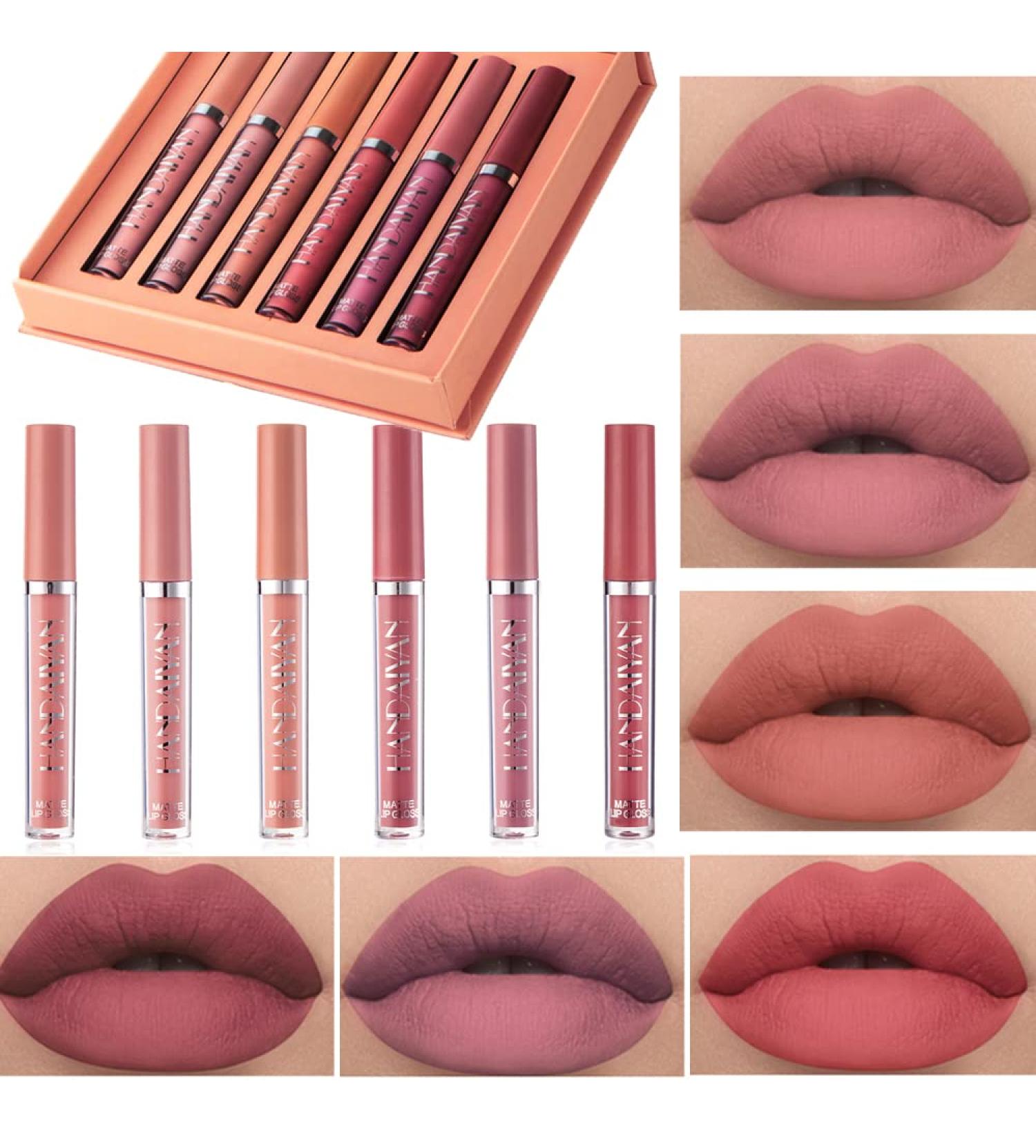 Fasurid 6Pcs Liquid Matte Lipstick Set | Long-Lasting & Waterproof Velvet Lip Gloss Kit for Women | Perfect Lip Makeup Gift for Girls & Mothers - Buy Online on GoSupps.com