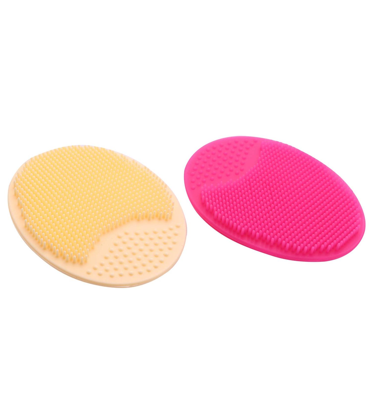 Ghulumn 2Pcs Silicone Beauty Wash Pad Scrub Cleaning Pad Wash Facial Exfoliating Brush Cleanser Tool - Buy Online on GoSupps.com