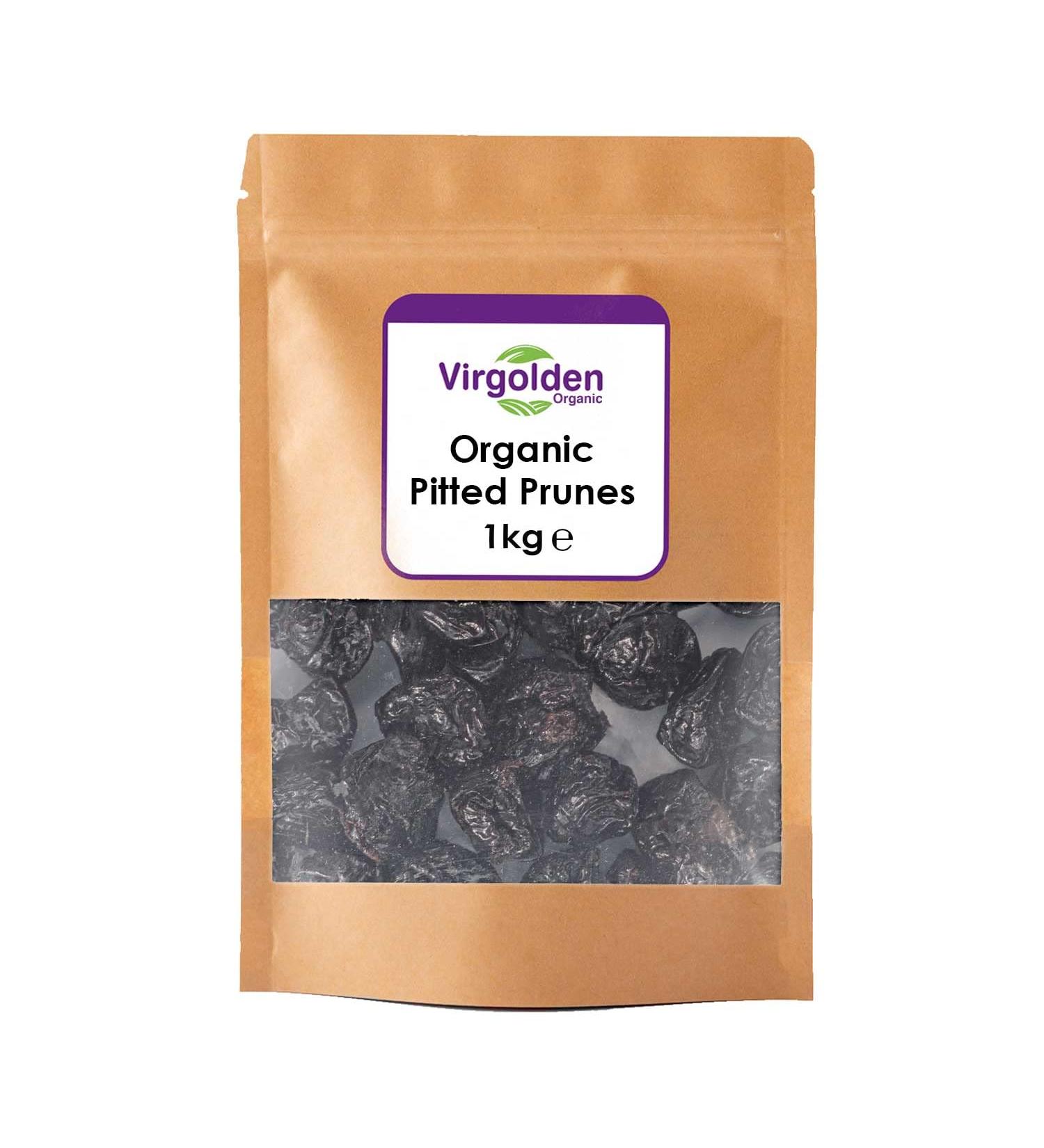 Organic Pitted Prunes 1kg by Virgolden Organic - Buy Online on GoSupps.com