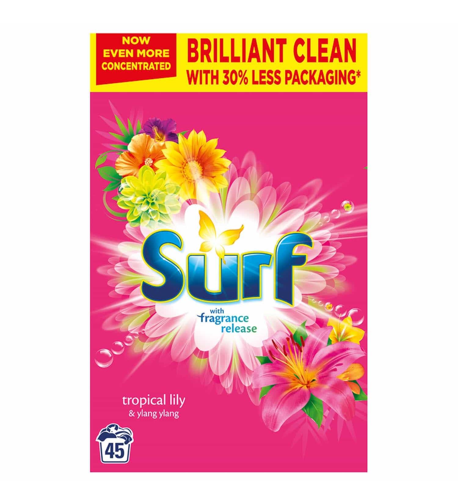 Tropical Lily & Ylang-Ylang Laundry Powder - 45 Wash 2.25kg Scent - Tropical - Refreshing Scent - Stain Removal Fabric Care Detergent - Effective Cleaning - Long-lasting Washing Powder - Buy Online on GoSupps.com