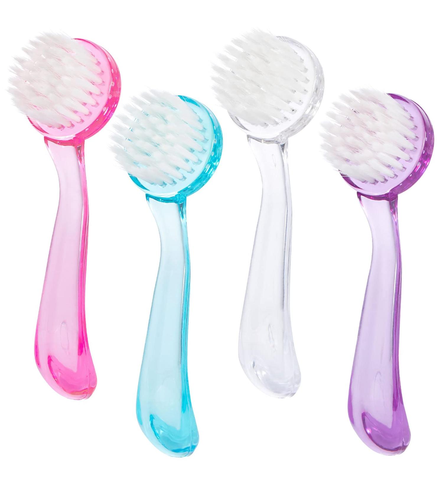 Beomeen Upgraded Soft Bristle Facial Cleansing Brush - Gentle Exfoliating Scrub for Deep Cleansing and Skincare Massage | 4 Colors Available - Blue, Clear, Pink, Purple - Buy Online on GoSupps.com