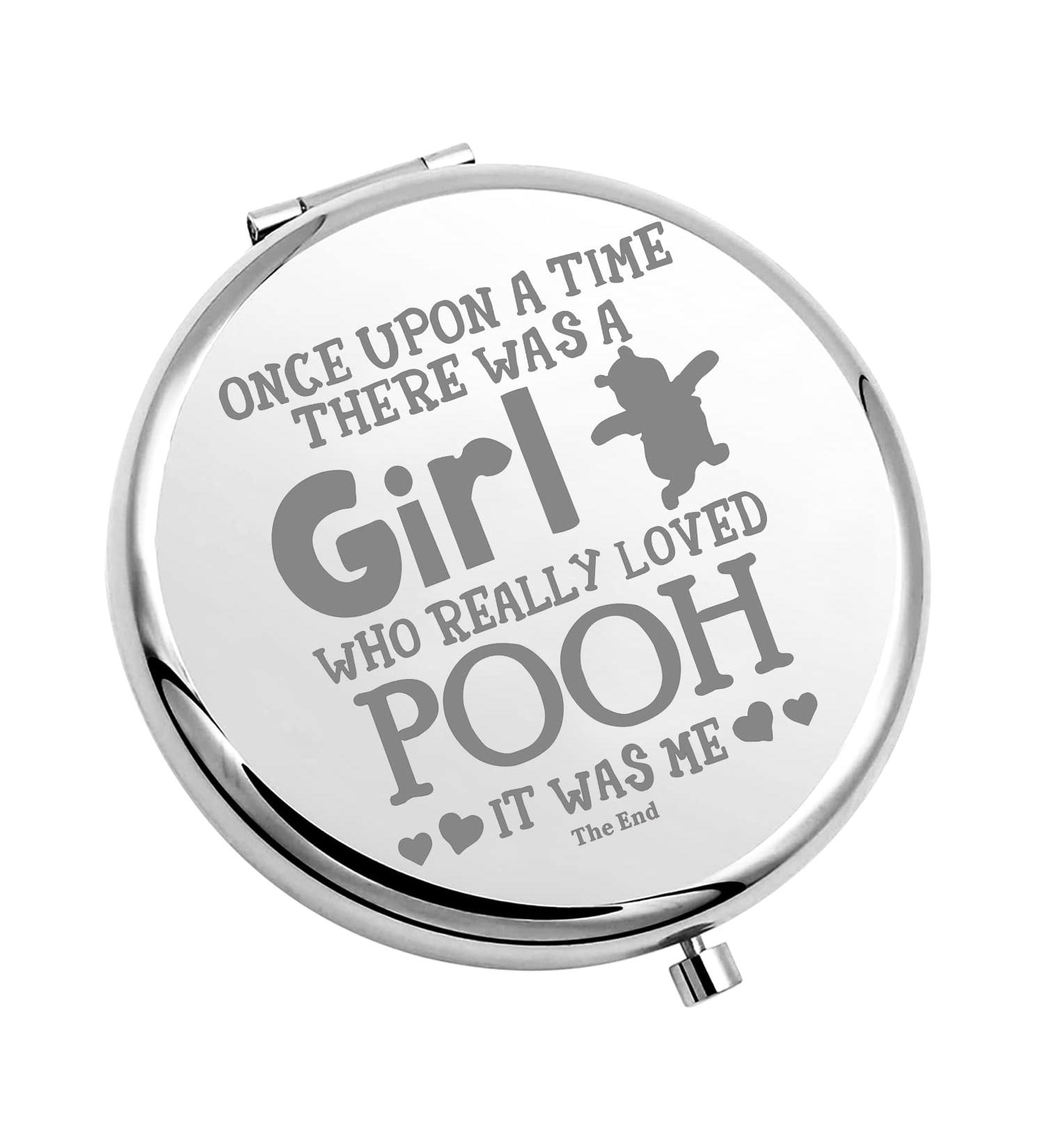 KUIYAI Pooh Bear Gift Pooh Bear Pocket Mirror Once Upon A Time There Was A Girl Who Really Loved Pooh Purse Mirror (once upon poohUK) - Buy Online on GoSupps.com