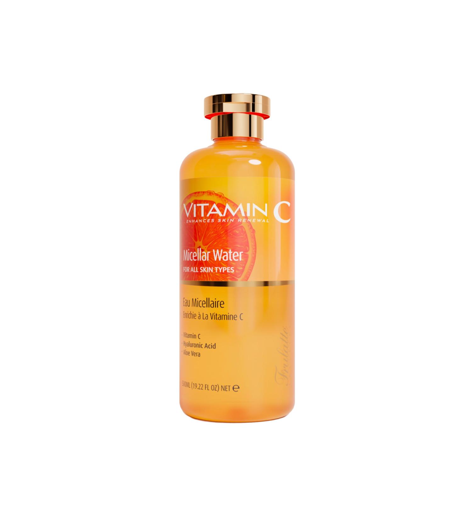  Arganicare Vitamin C Toning Micellar Water with Hyaluronic Acid and Aloe Vera Makeup Remover for All Skin Types 500 ml Shampoo - Buy Online on GoSupps.com